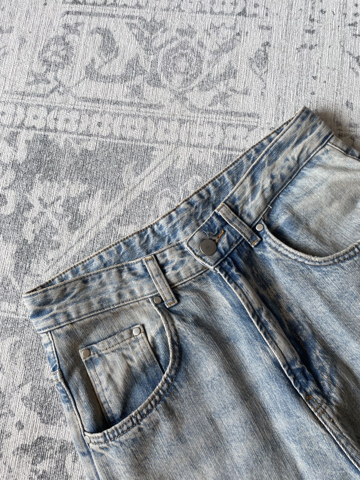 Vintage Vintage Baggy Jeans Mud Washed Avant Garde Wide Flared Y2K Size US 30 / EU 46 - 5 Thumbnail