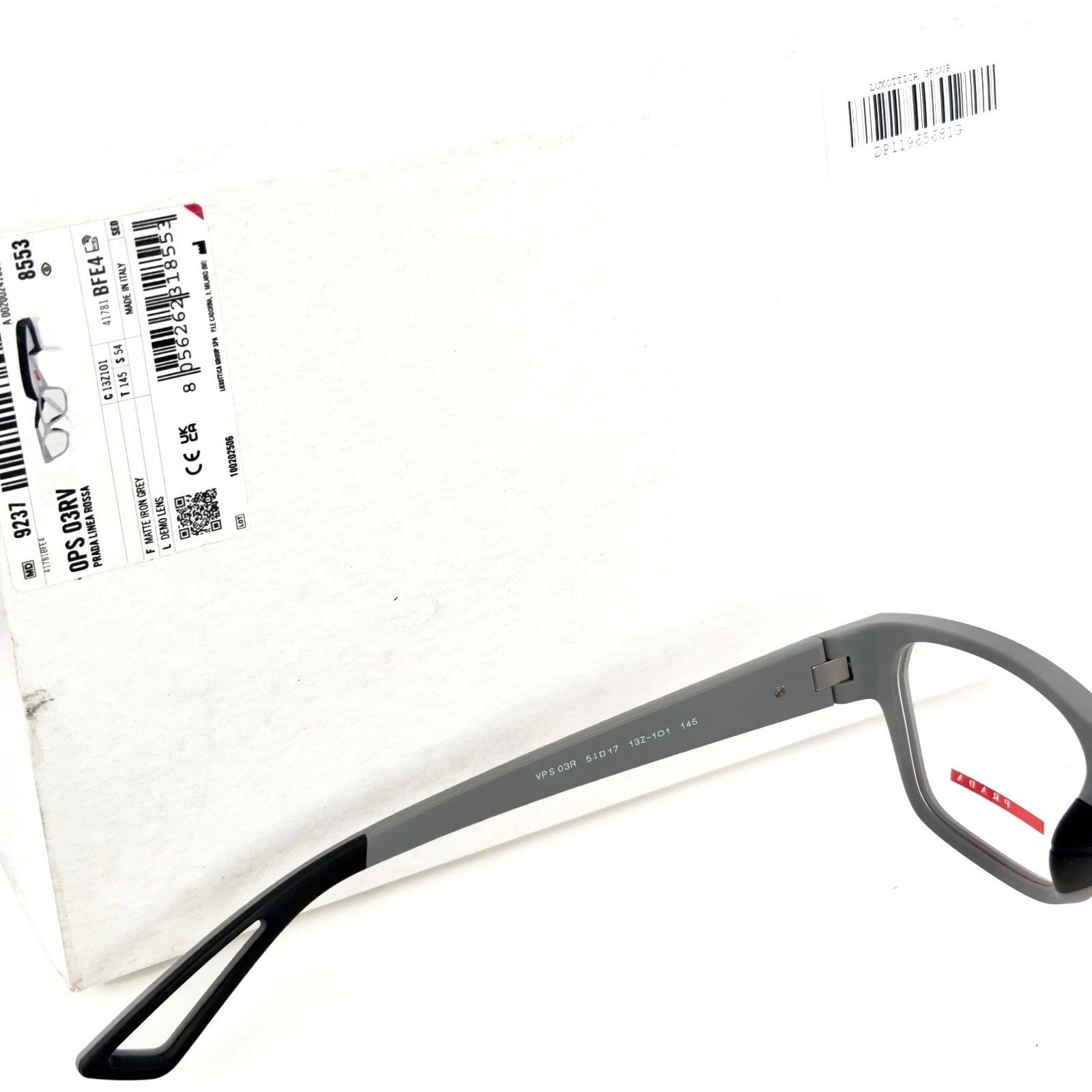 Prada PRADA Linea Rossa Sport 03R Gray Unisex Eyeglasses PS03RV Size ONE SIZE - 8 Thumbnail