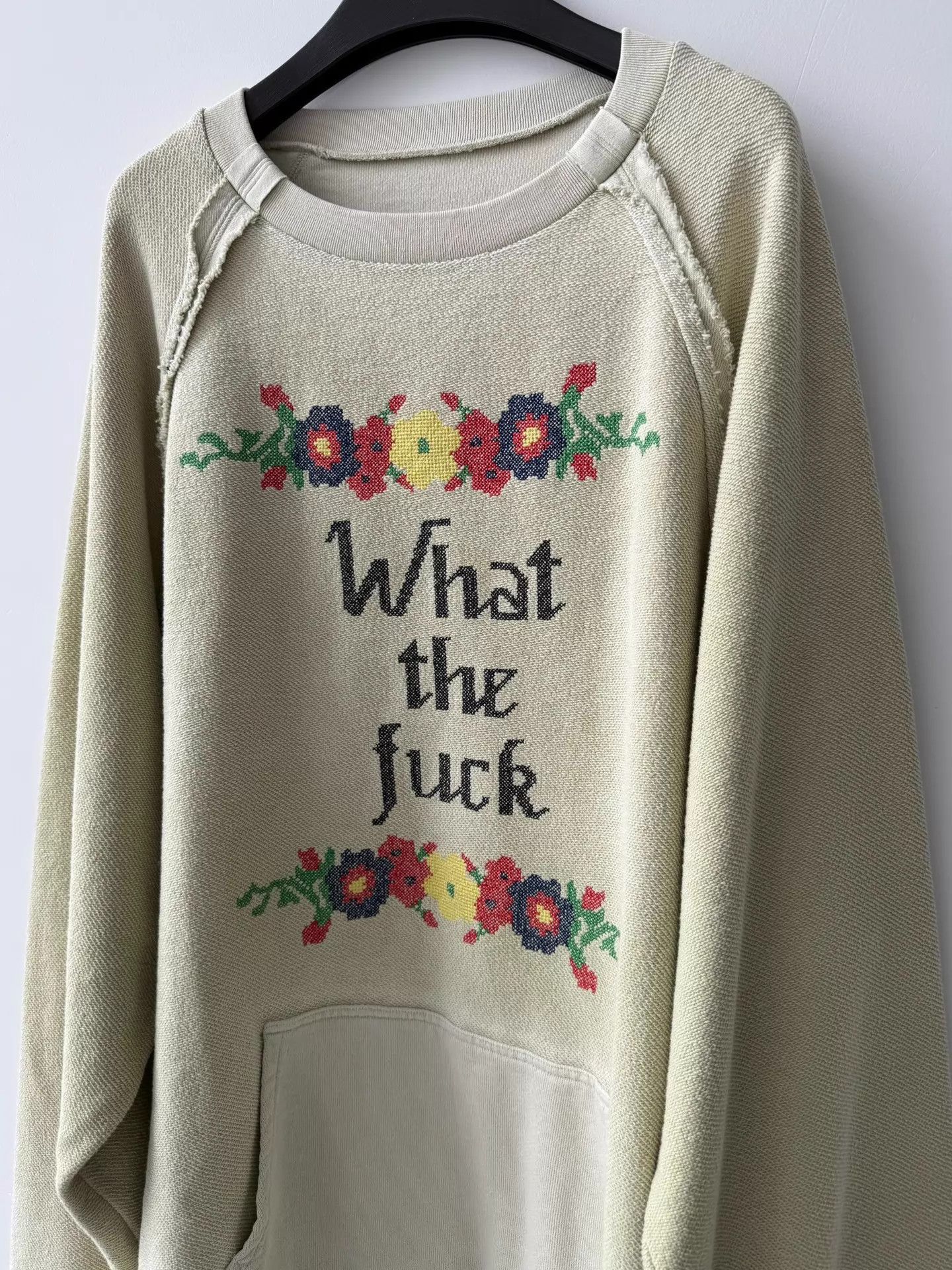 Maison Margiela Maison Margiela S/S19 Floral Slogan Cross-Stitch Sweat 46 Size US S / EU 44-46 / 1 - 4 Thumbnail