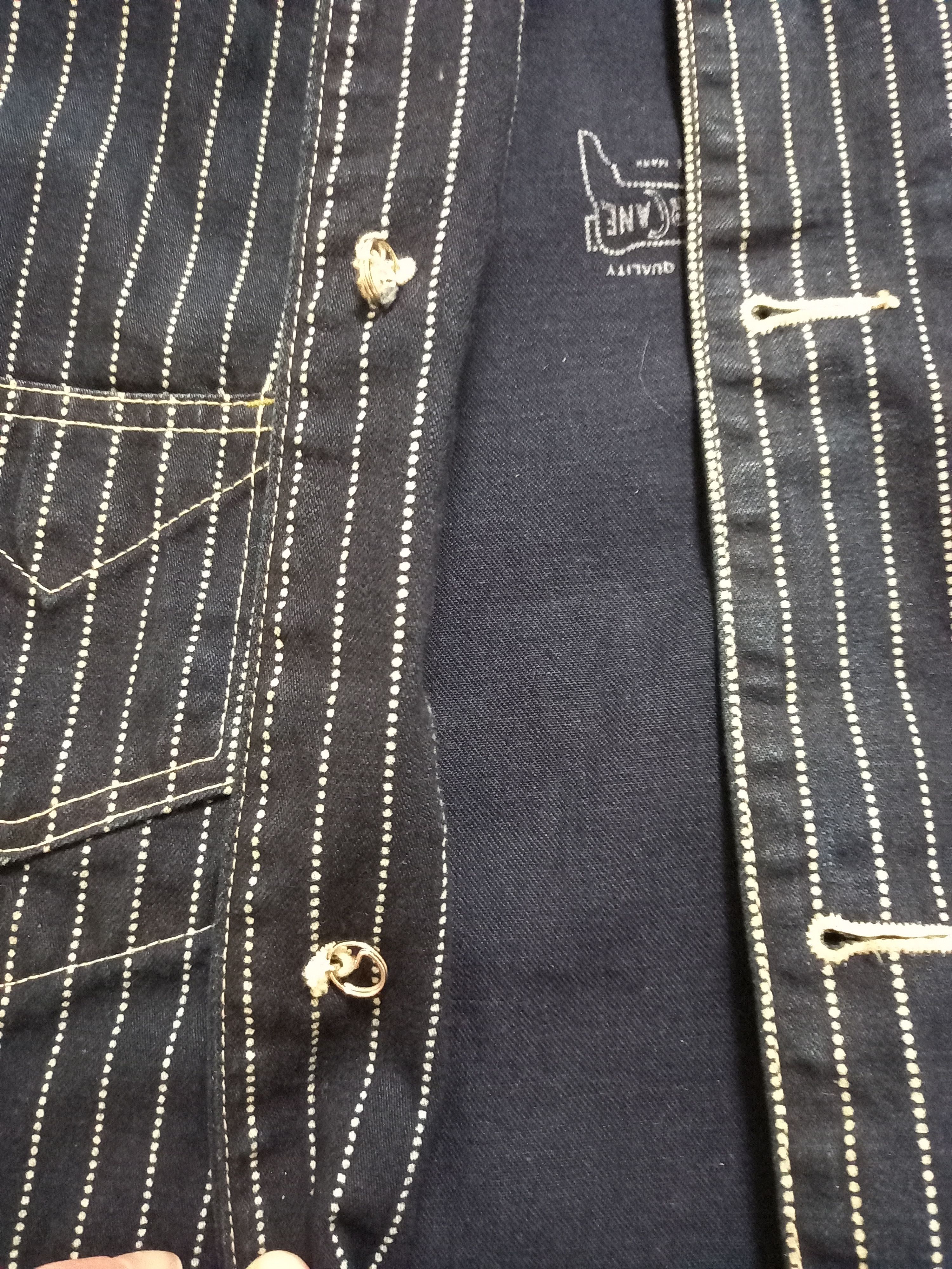 Sugar Cane Toyo Enterprise Sugar Cane Wabash Stripe Jacket Indigo Size US L / EU 52-54 / 3 - 5 Thumbnail
