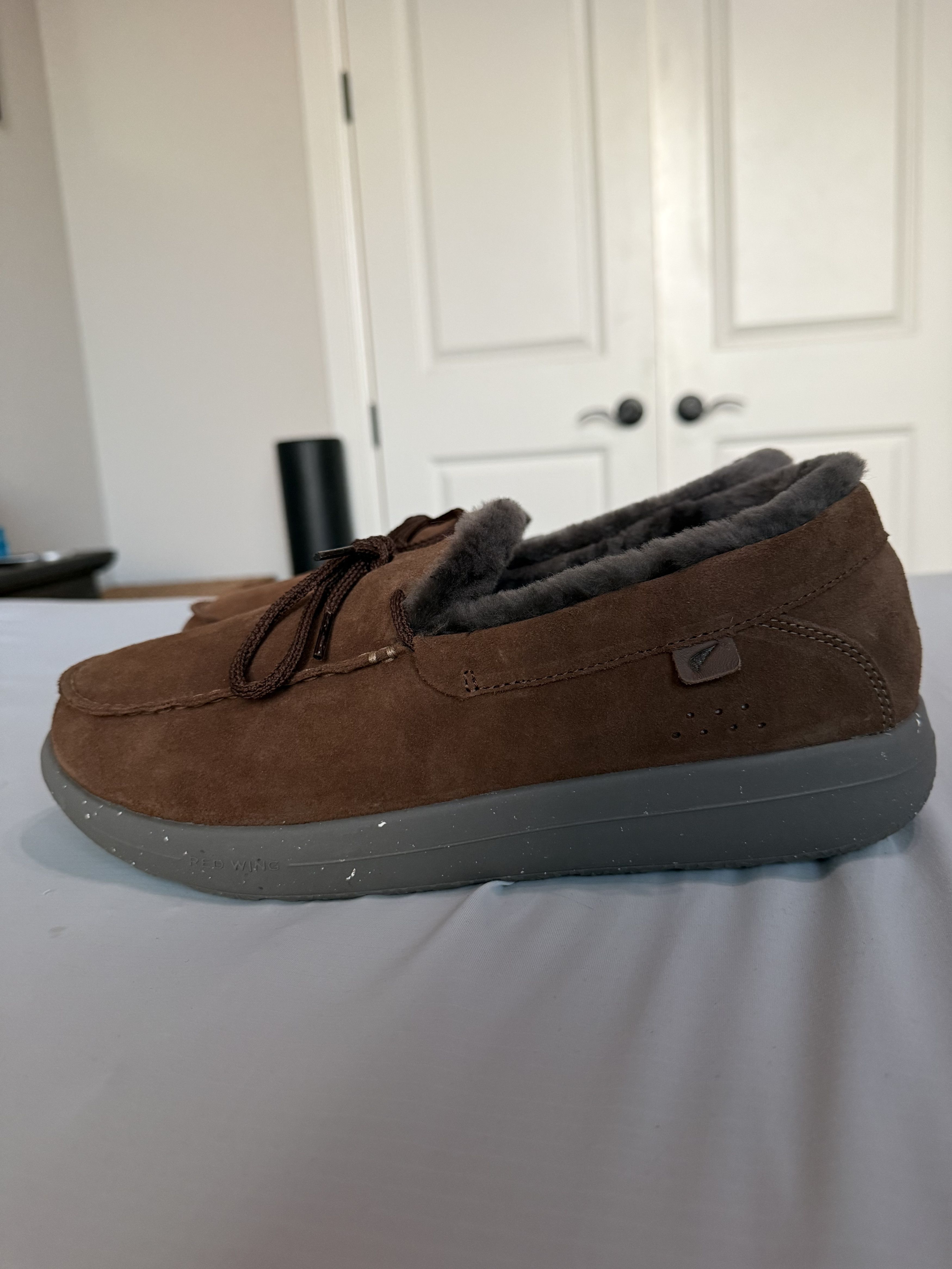 Red Wing Drift Brown Suede Moc Slipper Size US 12 / EU 45 - 3 Thumbnail