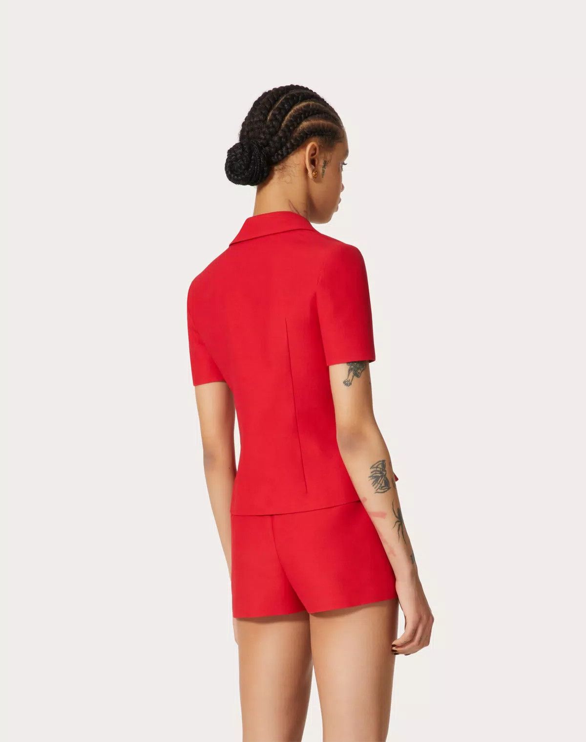 Valentino o1s1wg110625 Crepe Couture Jacket in Red Size M / US 6-8 / IT 42-44 - 5 Thumbnail