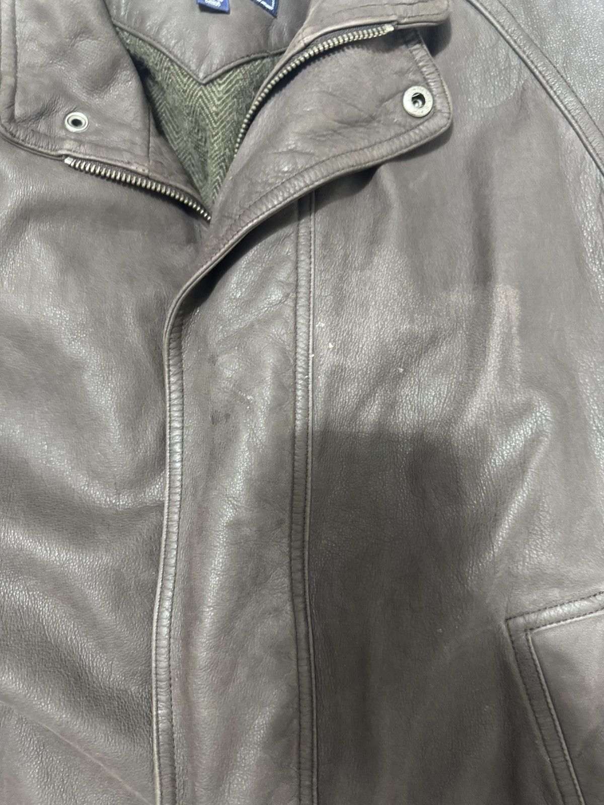 Vintage John Ashford brown leather jacket Size US L / EU 52-54 / 3 - 7 Thumbnail