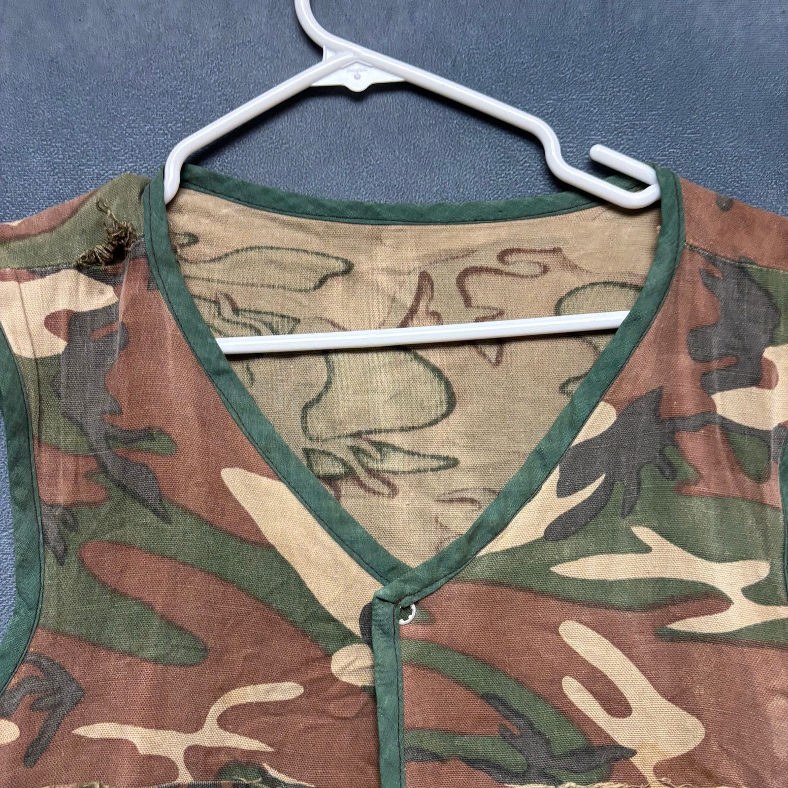 Handmade Handmade Camo Utility Vest Distressed Military Tactical Styl Size US M / EU 48-50 / 2 - 8 Thumbnail