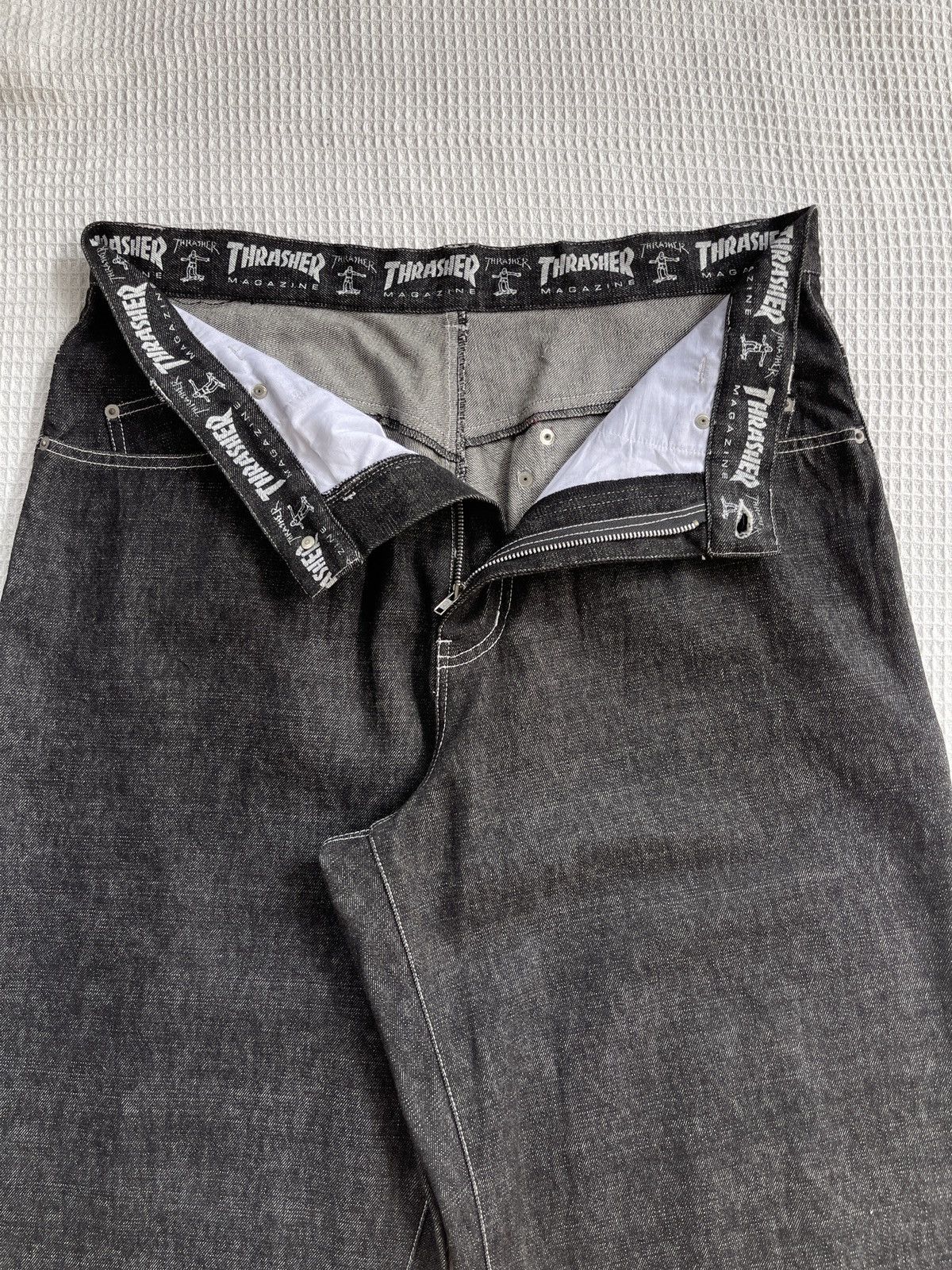 Thrasher × Vintage LastDrop🔥Very Rare🔥THRASHER MAGAZINE Skateboards Baggy Jeans Size US 36 / EU 52 - 6 Thumbnail