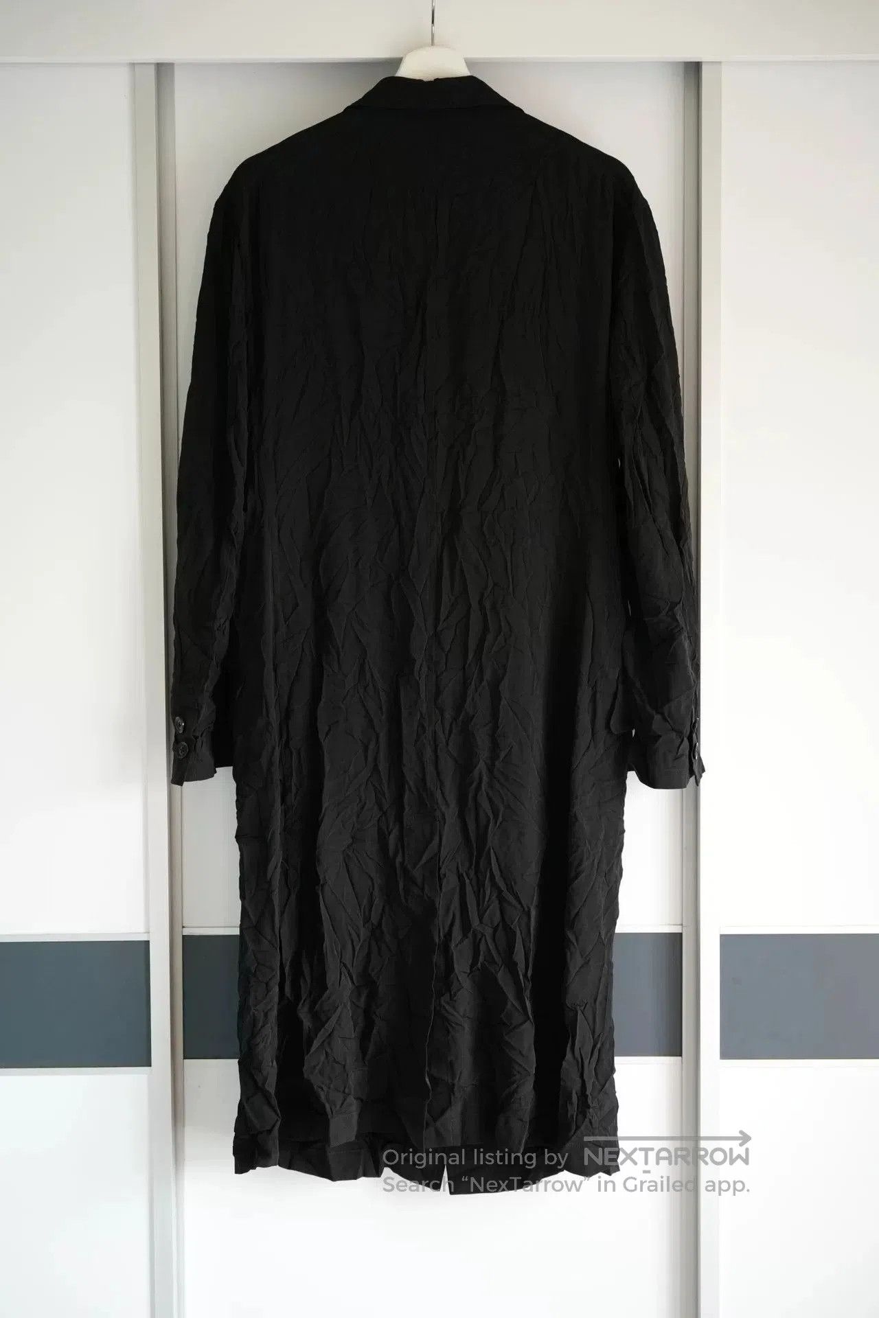 Yohji Yamamoto Yohji Yamamoto Black Wrinkled Overcoat. Size US M / EU 48-50 / 2 - 2 Thumbnail
