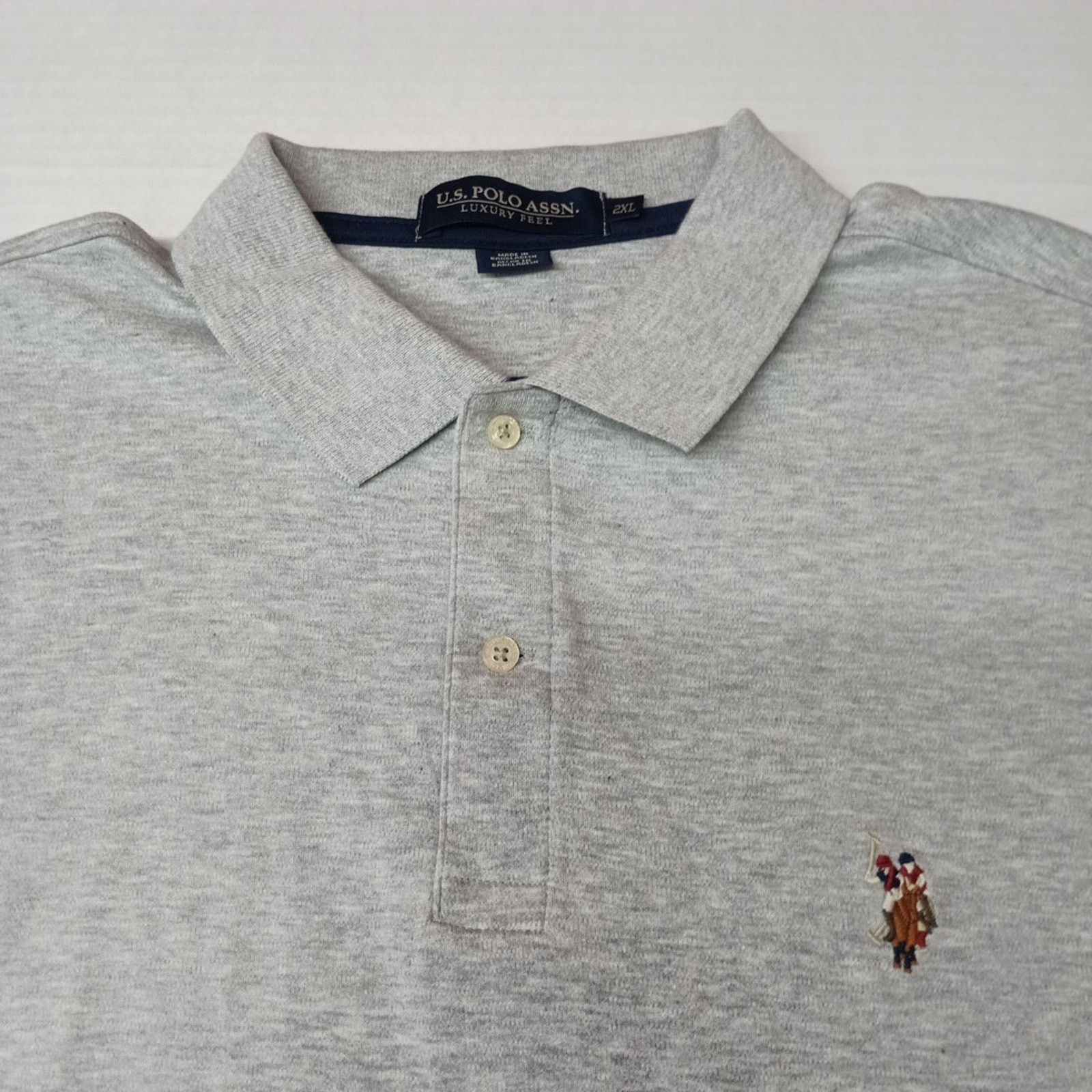 U.S. Polo Assn. U.S. Polo Assn Polo Shirt Gray Men's Size 2XL Luxury Feel Size US XXL / EU 58 / 5 - 2 Thumbnail