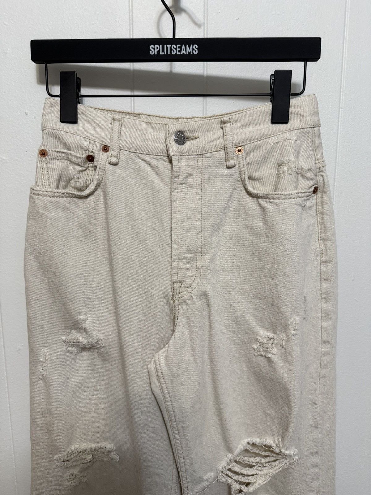 Acne Studios Acne Studios 2022 Split White Jeans Size 26" / US 2 / IT 38 - 2 Thumbnail