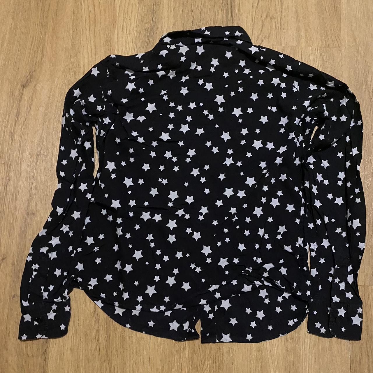 agnes b. Black and white star print long sleeve shirt Size US M / EU 48-50 / 2 - 2 Thumbnail