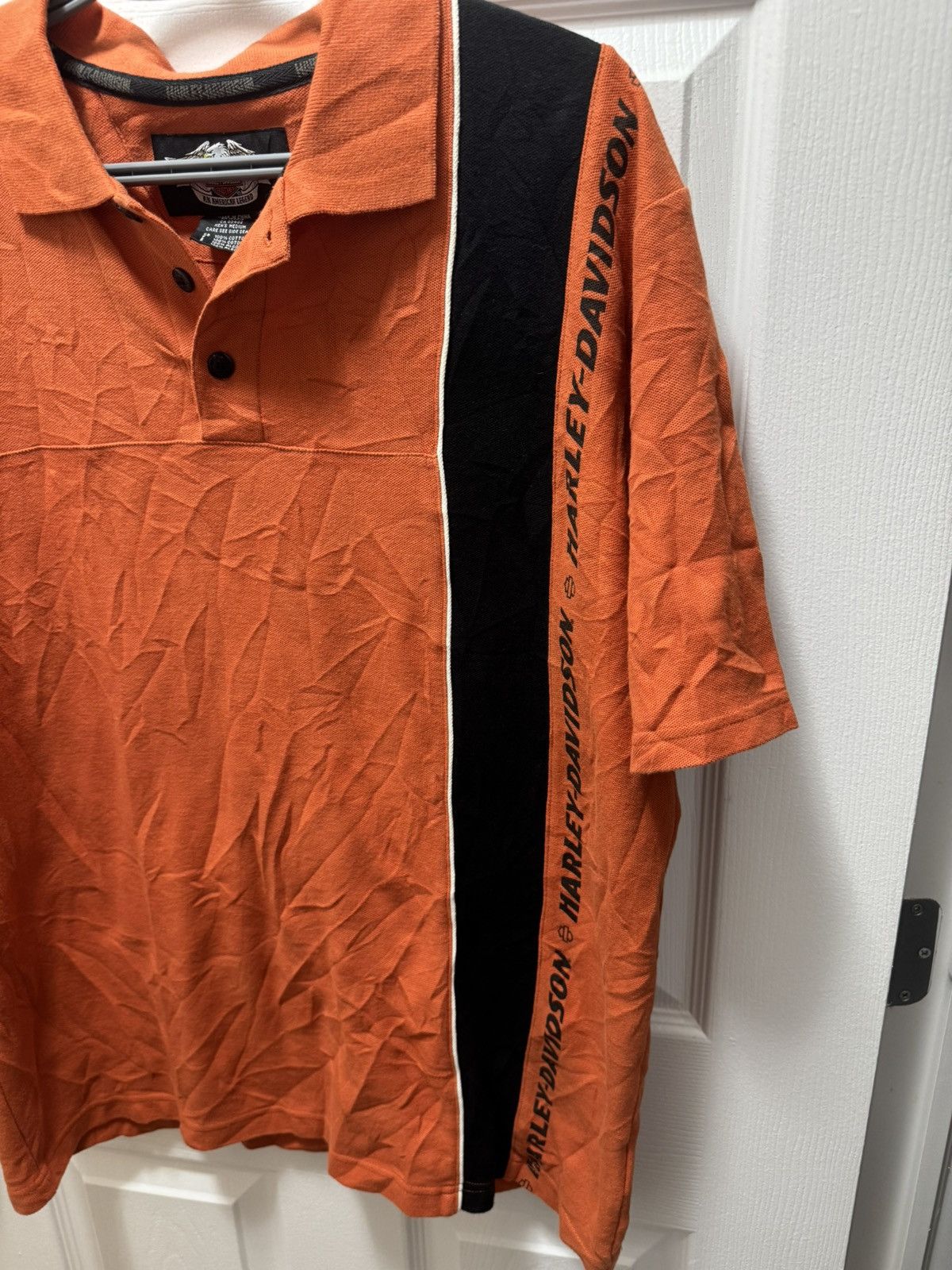 Harley Davidson Harley Davidson Motorcycle Orange Racing Shirt Polo Vintage Size US M / EU 48-50 / 2 - 4 Thumbnail