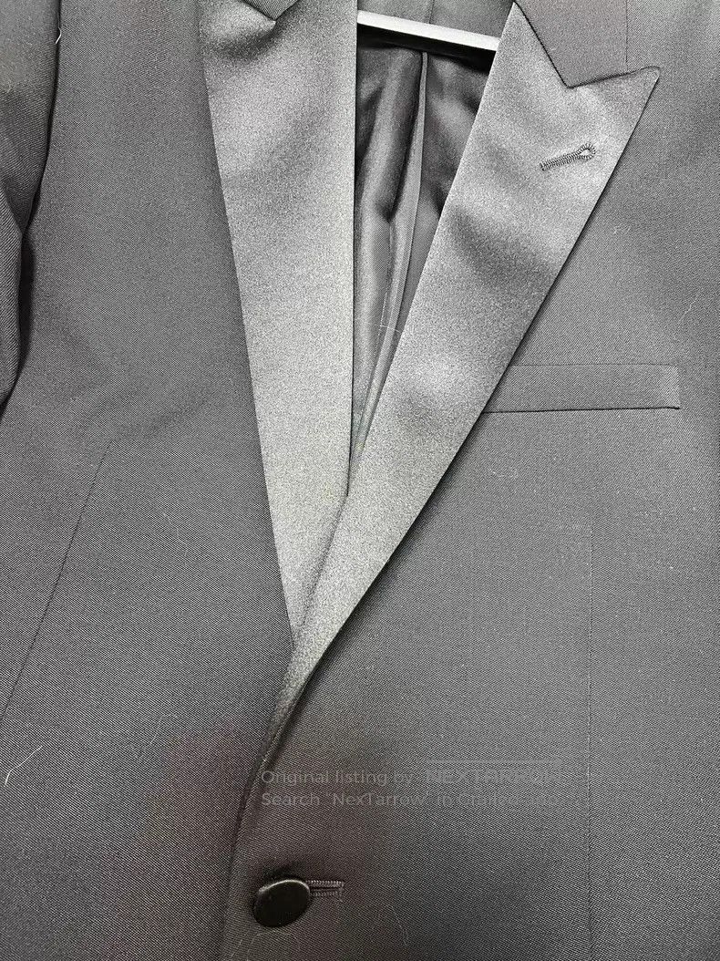 Saint Laurent Paris Saint Laurent Paris Satin Notched Lapel Wool Smoking Jacke Size US M / EU 48-50 / 2 - 4 Thumbnail
