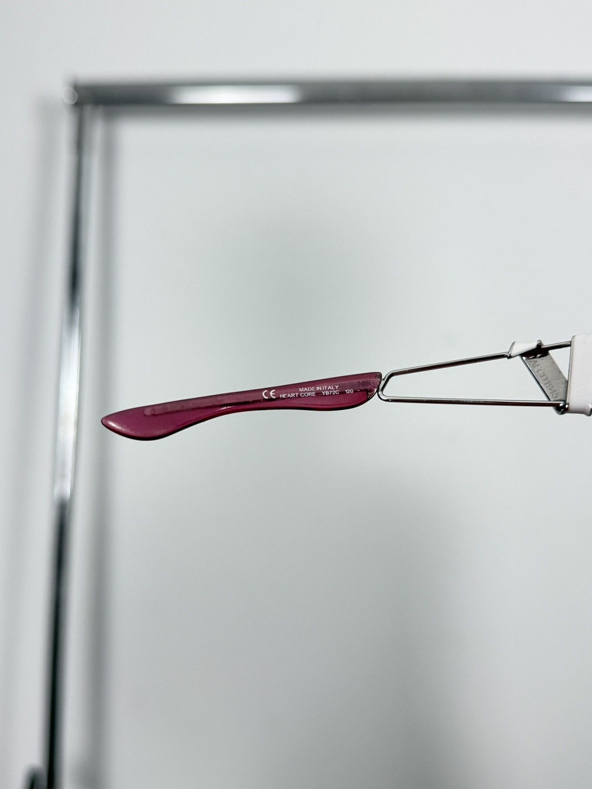 Dior Dior 2000’s Heart Core Rhinestone Ski Shield Logo Sunglasses Size ONE SIZE - 7 Thumbnail