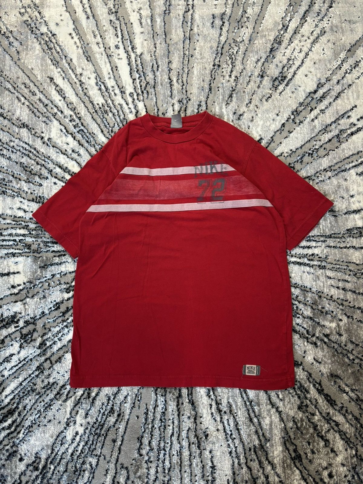 Nike Vintage Nike athletic since 1972 oversized t-shirts red Size US XL / EU 56 / 4 - 1 Thumbnail