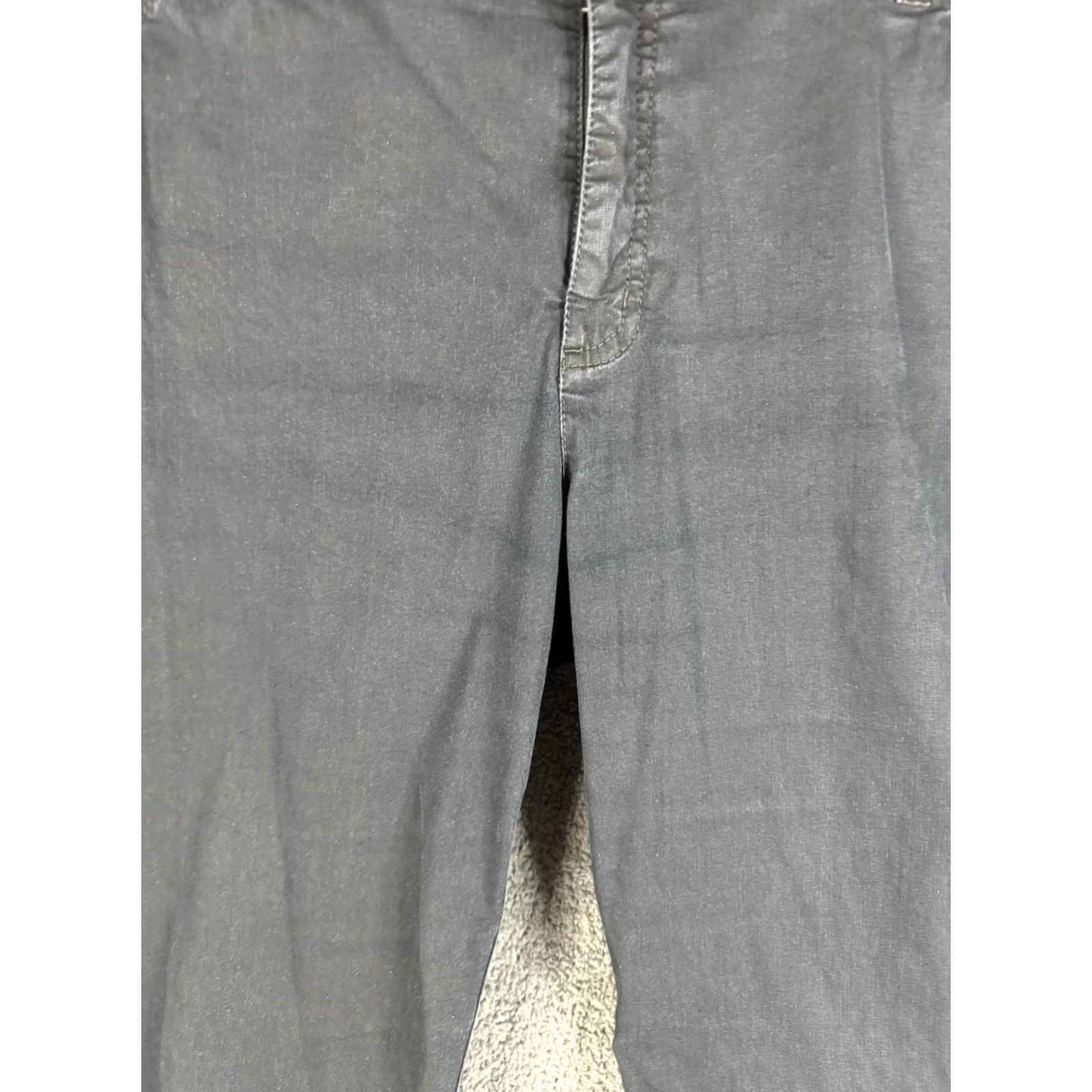 Vintage Lafayette 148 New York Pants Womens 38x25 Gray Stretch Twill Casual Chino Straight Pockets Zipper Fly Waist 36in Inseam 26in Regular Vintage No Size 26" / US 2 / IT 38 - 5 Thumbnail