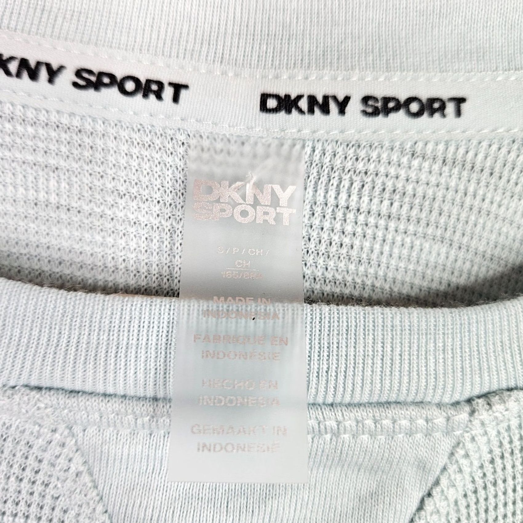 DKNY DKNY Sport Women’s Small Mint Green Long Sleeve Waffle Knit Athletic Top New Size S / US 4 / IT 40 - 3 Thumbnail