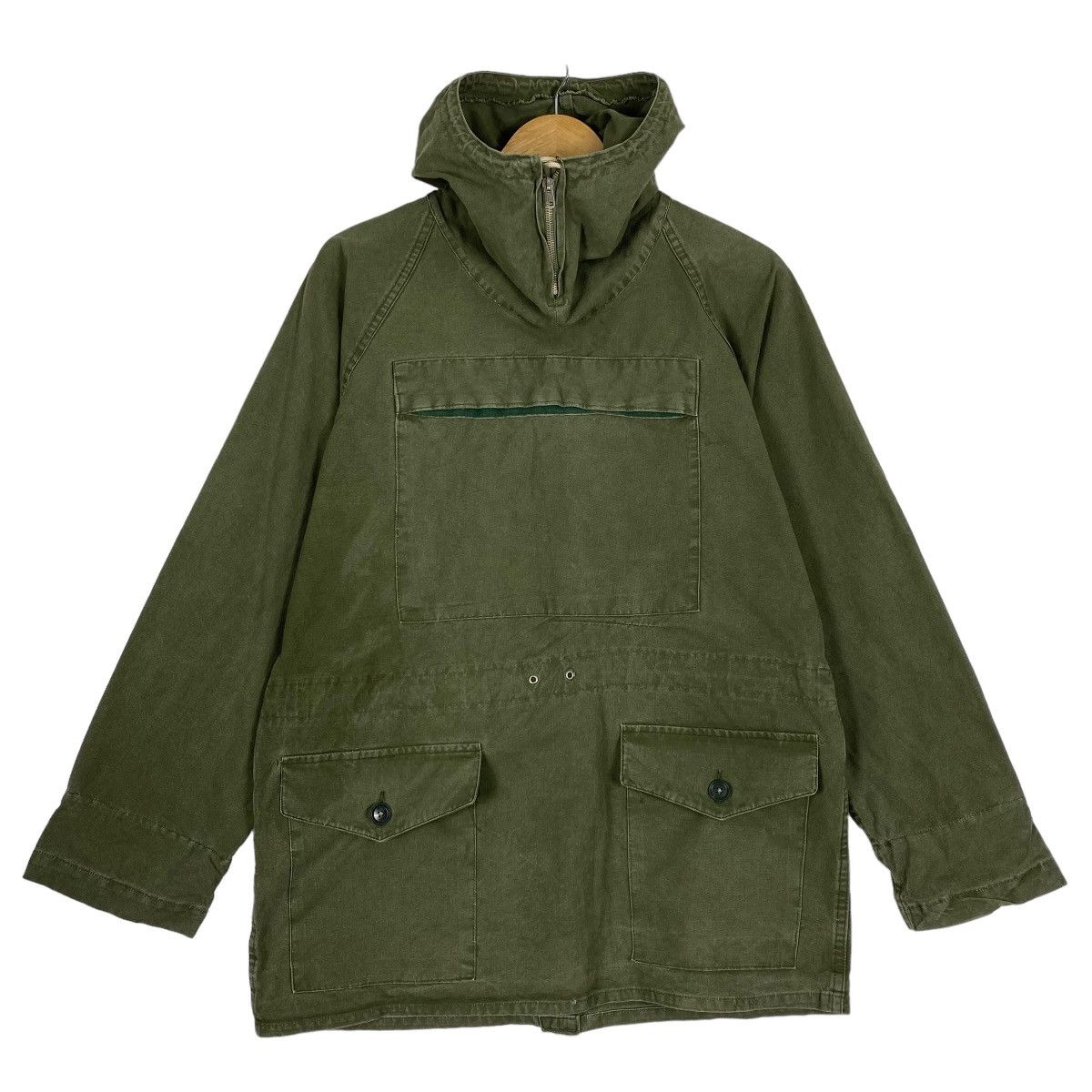 image of Military 70's Smock Windproof Cadet Force Army Jacket in Green, Men's (Size Medium)