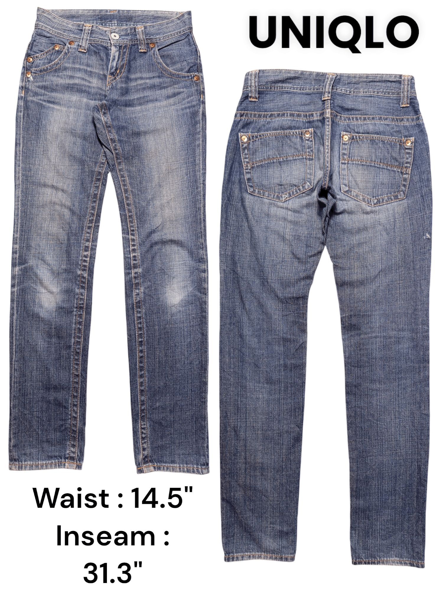 Alexander Wang × Uniqlo Vintage 90s Japanese Uniqlo Jeans Size US 29 - 1 Thumbnail