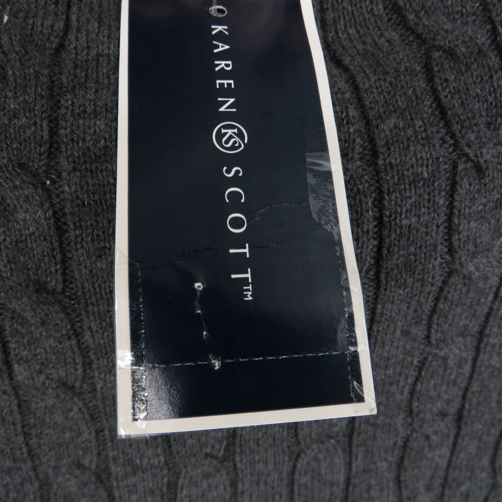 Other Karen Scott Womens Cable Crew Sweater Charcoal Heather X Sma Size XS / US 0-2 / IT 36-38 - 6 Thumbnail