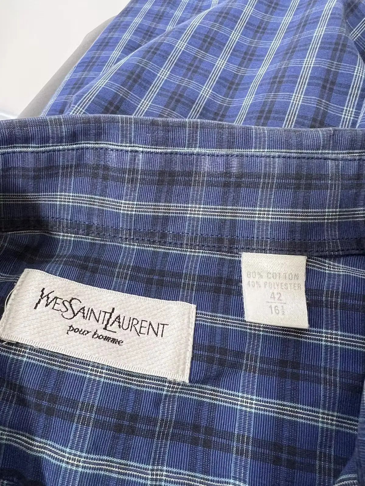 Designer × Vintage × Yves Saint Laurent Vintage Yves Saint Laurent shirt Size US L / EU 52-54 / 3 - 4 Thumbnail