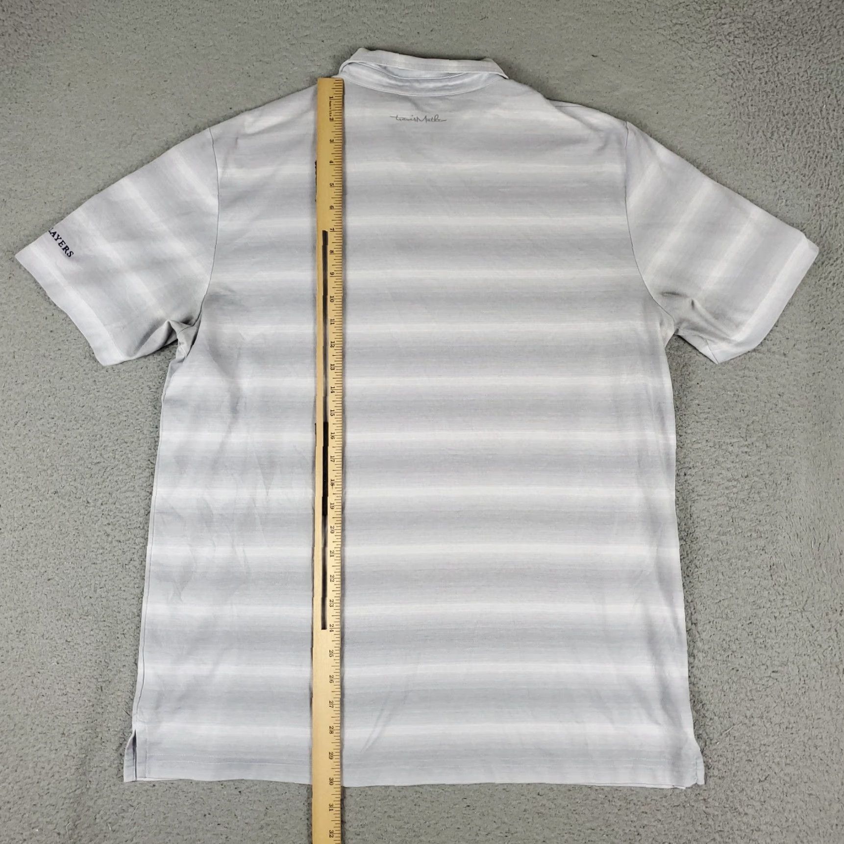 TravisMathew Travis Mathew Polo Shirt Mens XL Gray Striped Casual Golf Short Sleeve Size US XL / EU 56 / 4 - 4 Thumbnail