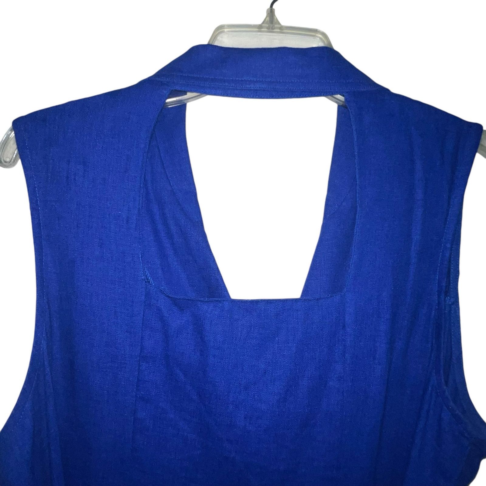 Other VTG Melissa Harper Blue Sleeveless Maxi Dress Embroidery 12 Size XL / US 12-14 / IT 48-50 - 7 Thumbnail