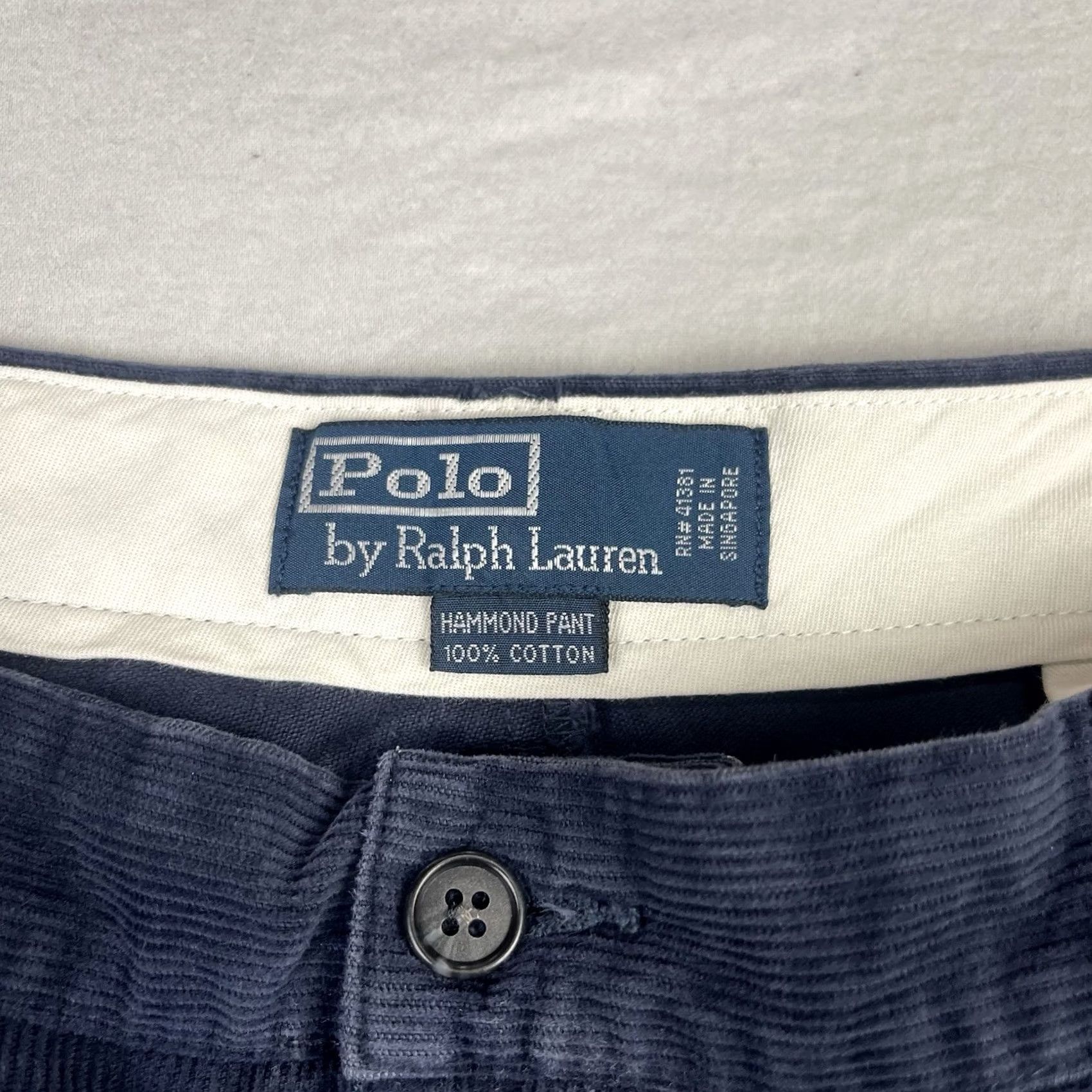 Polo Ralph Lauren VINTAGE Polo Ralph Lauren Pants Mens 36x30 Blue Hammond Corduroy Pleated Preppy Size US M / EU 48-50 / 2 - 6 Thumbnail