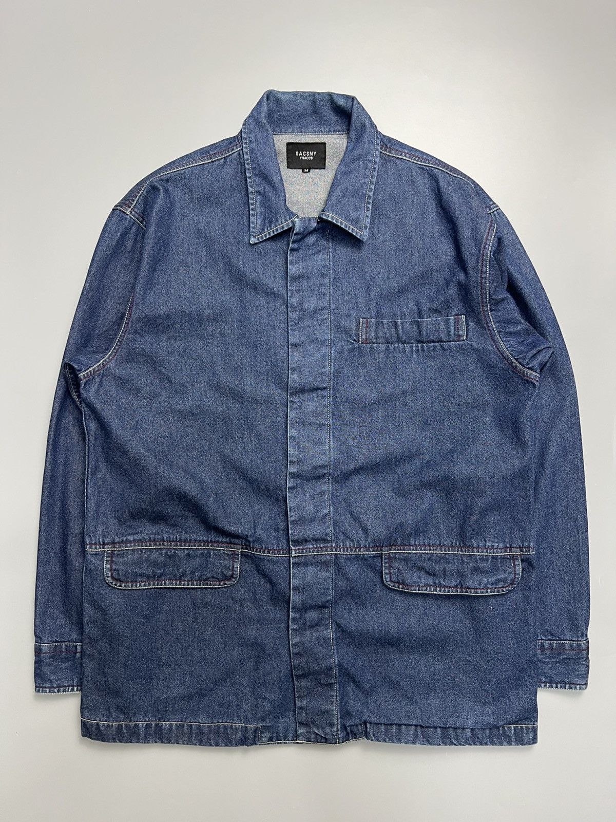 Japanese Brand × Vintage × Y's for Men Vintage Y'saccs 'Yohji Yamamoto' Chore Denim Jackets Size US M / EU 48-50 / 2 - 1 Thumbnail