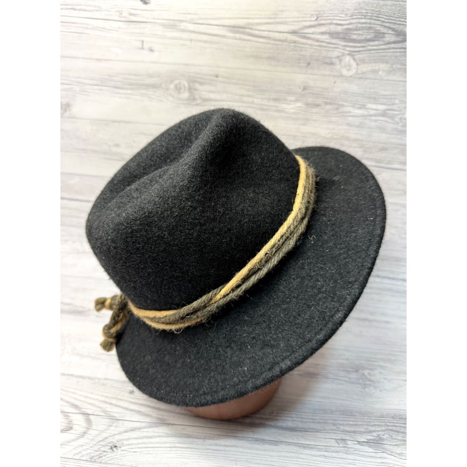 Folk Vintage Faustmann Germany Kreuzer Folk Hat Black size 54cm Size ONE SIZE - 5 Thumbnail