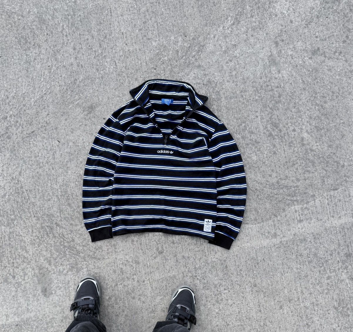 Adidas × Vintage Vintage Adidas Y2K avantgarde streetwear sweater Size US S / EU 44-46 / 1 - 3 Thumbnail