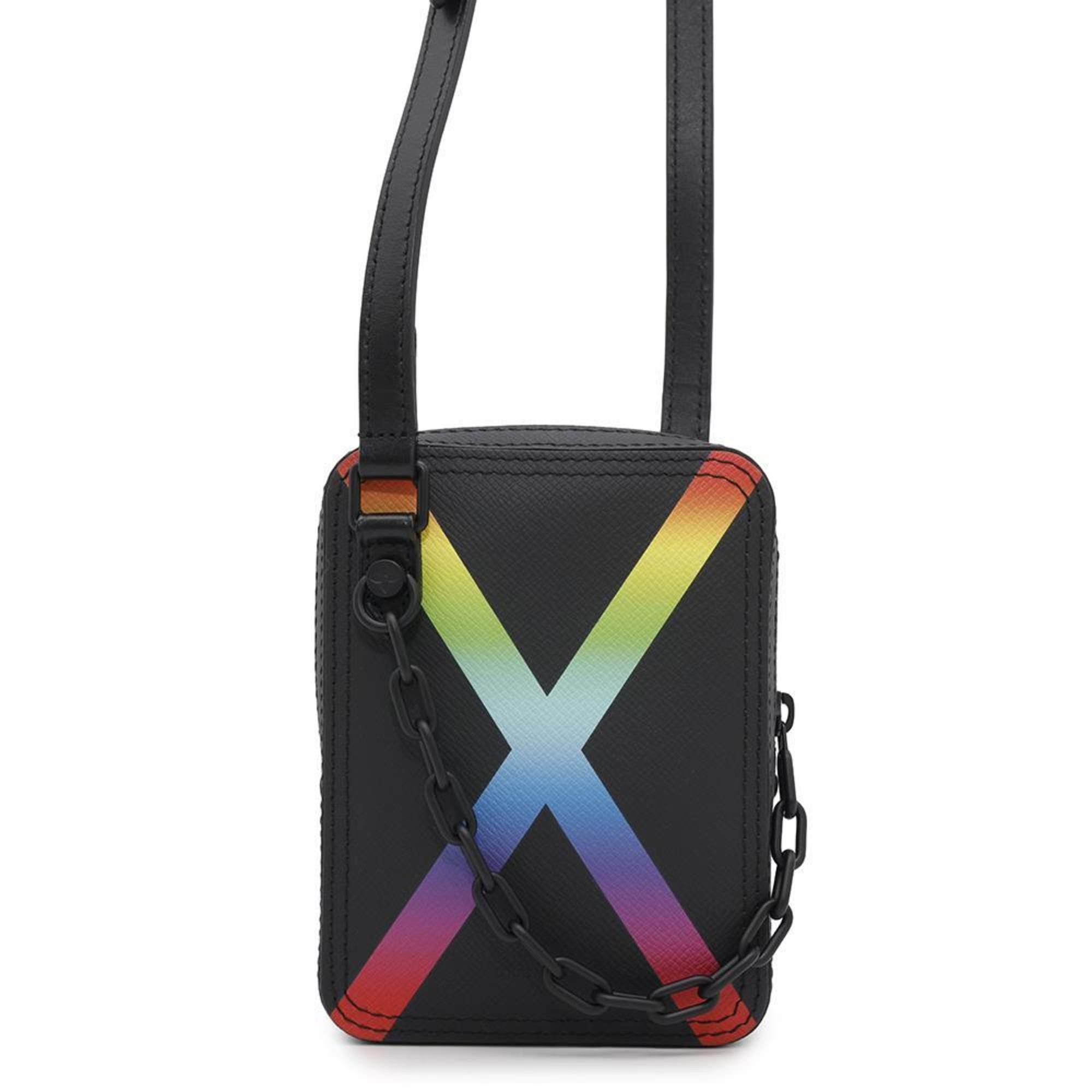 Louis Vuitton Shoulder Bag Taiga Danube M30332 Louis Vuitton Black, Women's