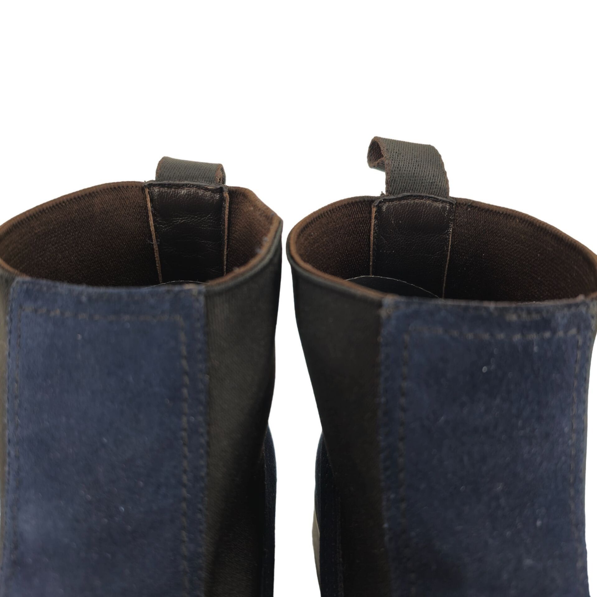 Donald Pliner Donald J. Pliner Italy Navy Blue Suede Chelsea Ankle Boots Size US 7.5 / EU 40-41 - 11 Thumbnail