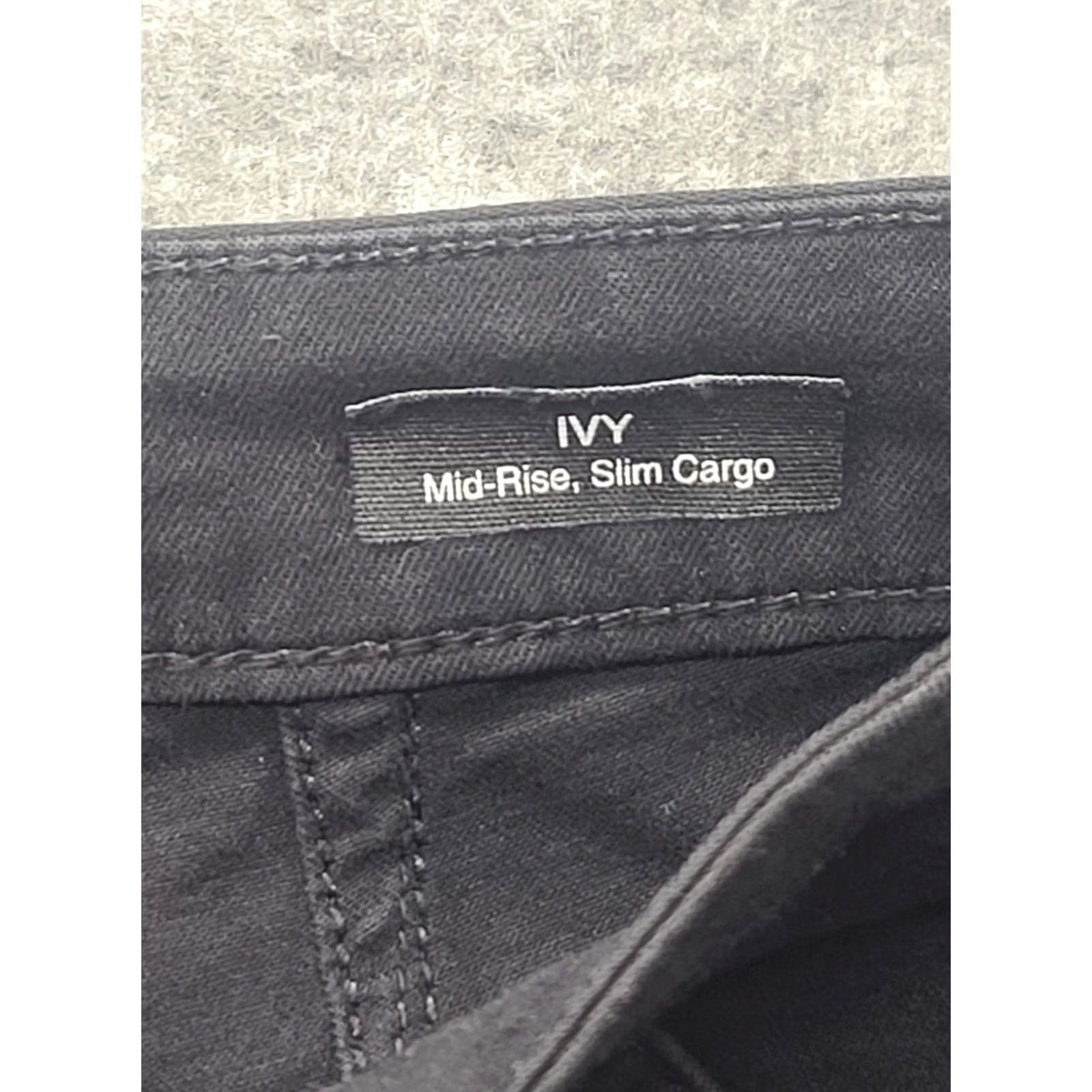 Mavi Mavi Pants Womens 26x29 Slim Cargo Utility Ankle Zip Pockets Mid Rise Twill Black Slim Fit Regular Size 26" / US 2 / IT 38 - 3 Thumbnail