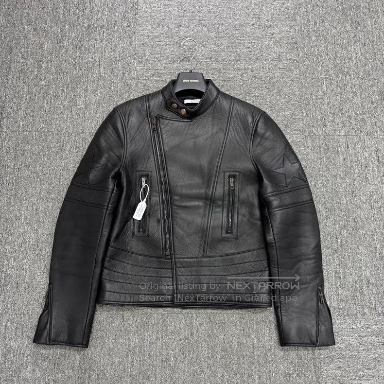Givenchy Size 48 Sheepskin biker leather jacket Size: 48