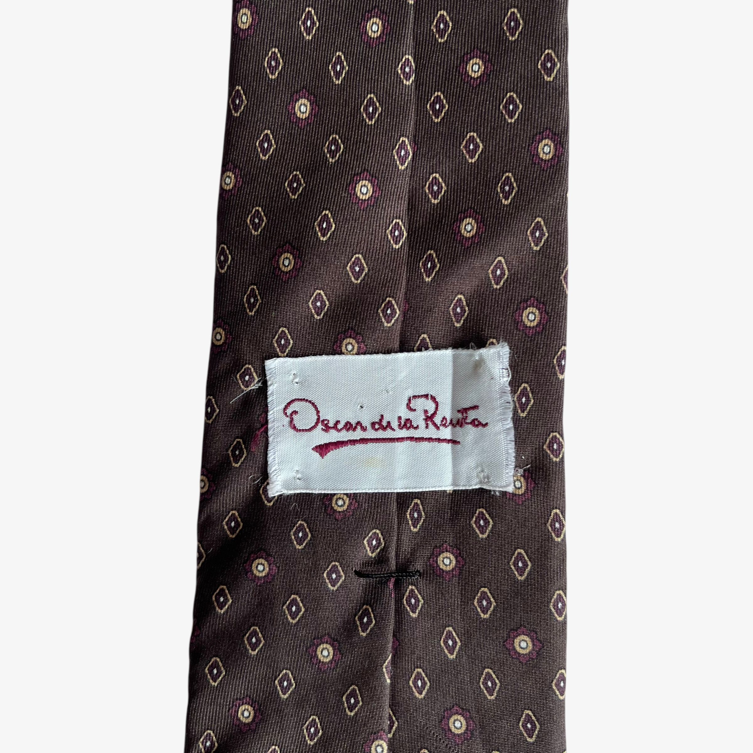 Oscar De La Renta Vintage 90s Oscar De La Renta Art Deco Print Silk Tie Size ONE SIZE - 2 Thumbnail