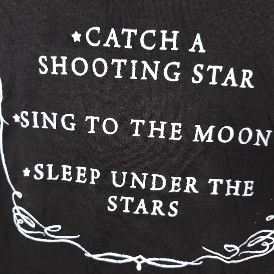 Moonstar Desert Dreamer Tank Top Womens Size Medium Black Mermaid Shooting Star Moon Shirt Size M / US 6-8 / IT 42-44 - 4 Thumbnail