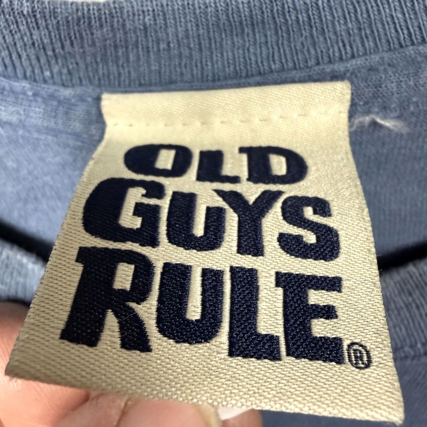 Vintage VINTAGE Old Guys Rule Shirt XL Blue 3Stooges Boomer Humor Nostalgic Golf Short Sleeve Crew Neck Mens Funny T-Shirt Size US XL / EU 56 / 4 - 6 Thumbnail