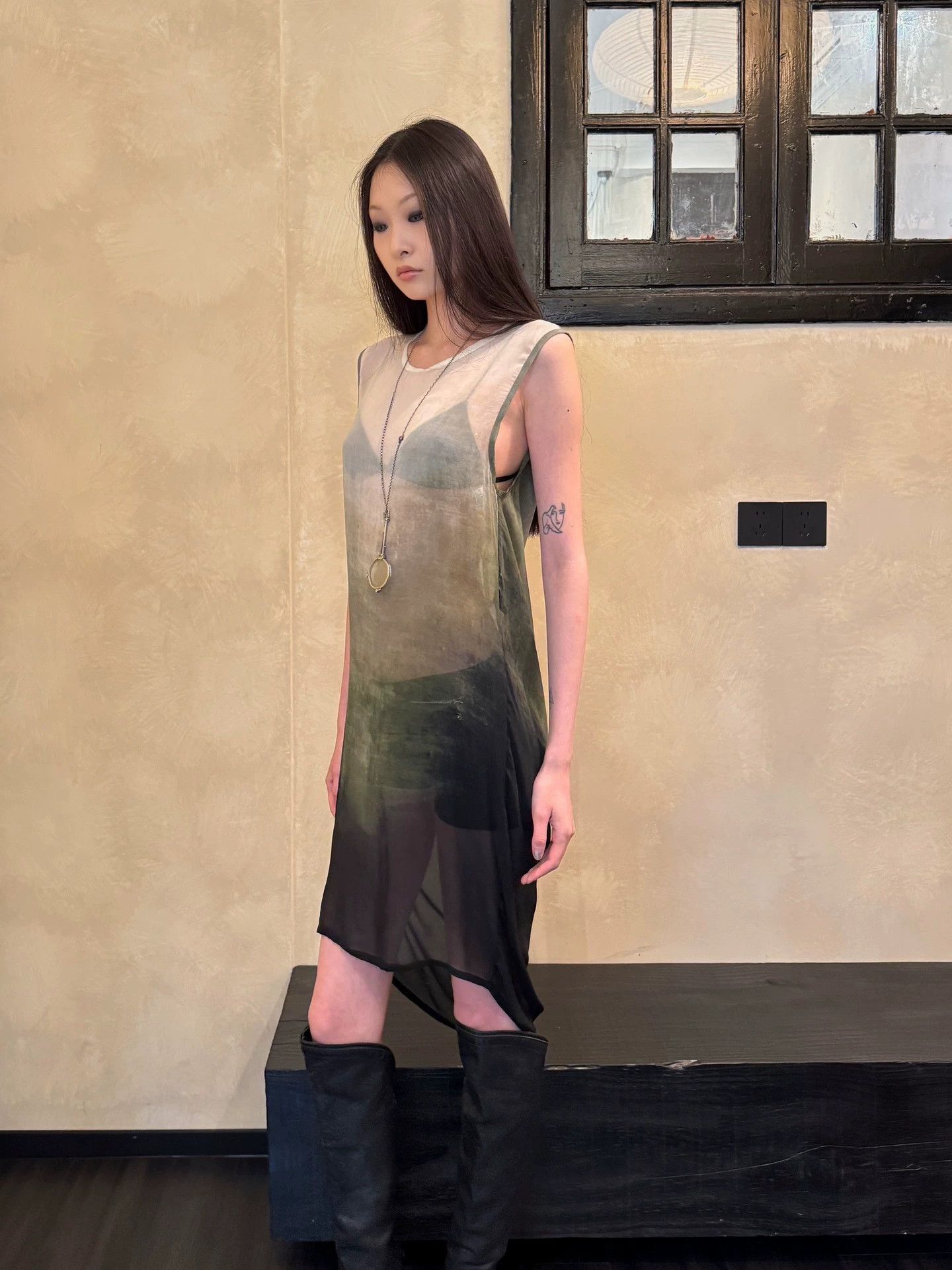 Ann Demeulemeester Ann Demeulemeester 2012SS Silk Ombre Sheer Dress 36 Size XS / US 0-2 / IT 36-38 - 5 Thumbnail