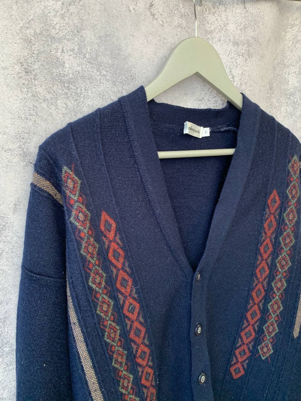 Coogi Roberto Carlo Vintage Knit Cardigan Retro 80s 90s Size US L / EU 52-54 / 3 - 4 Thumbnail