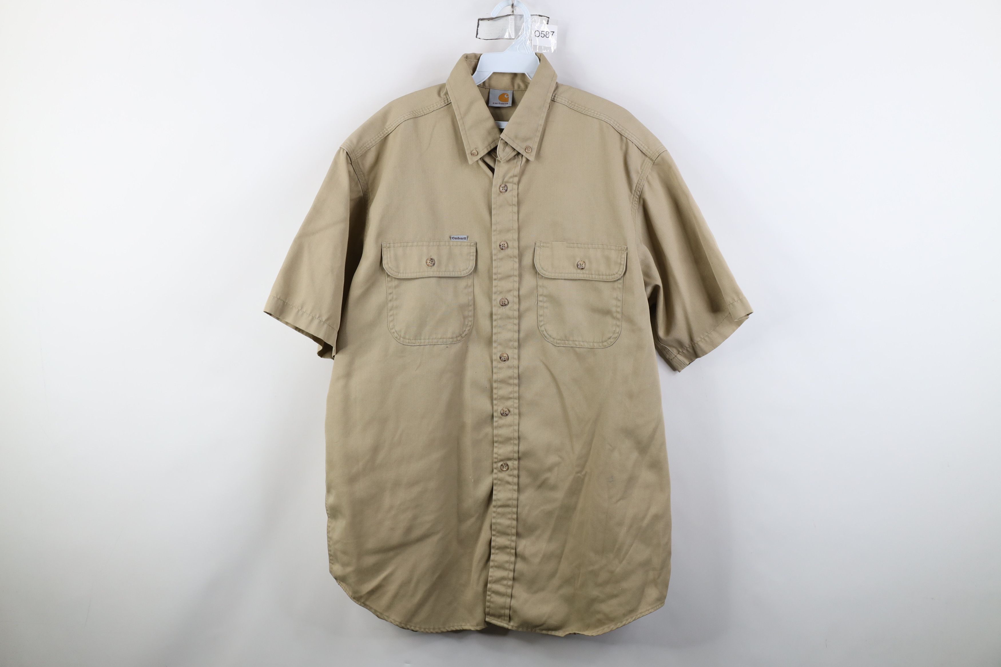 Carhartt Vintage Carhartt Double Pocket Twill Button Down Shirt Beige Size US XXL / EU 58 / 5 - 1 Thumbnail