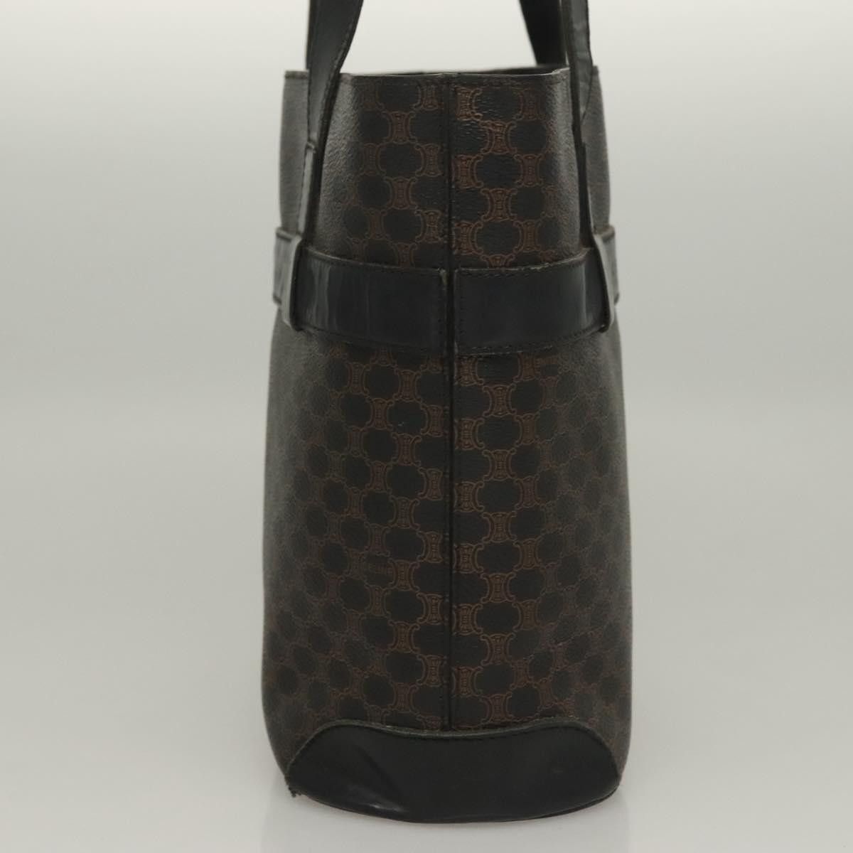 Celine CELINE Macadam Canvas Hand Bag Pvc Leather Black Gold Size ONE SIZE - 5 Thumbnail