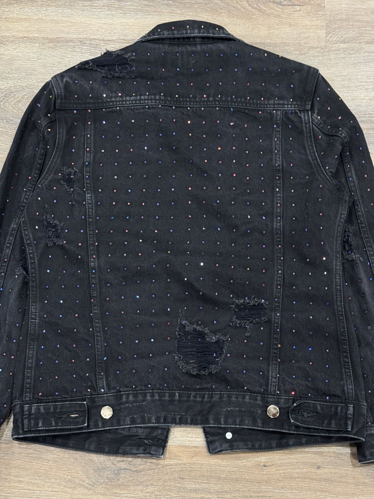 Other GMF Rhinestone Denim Jacket Distressed Crystal Trucker Size US M / EU 48-50 / 2 - 10 Thumbnail
