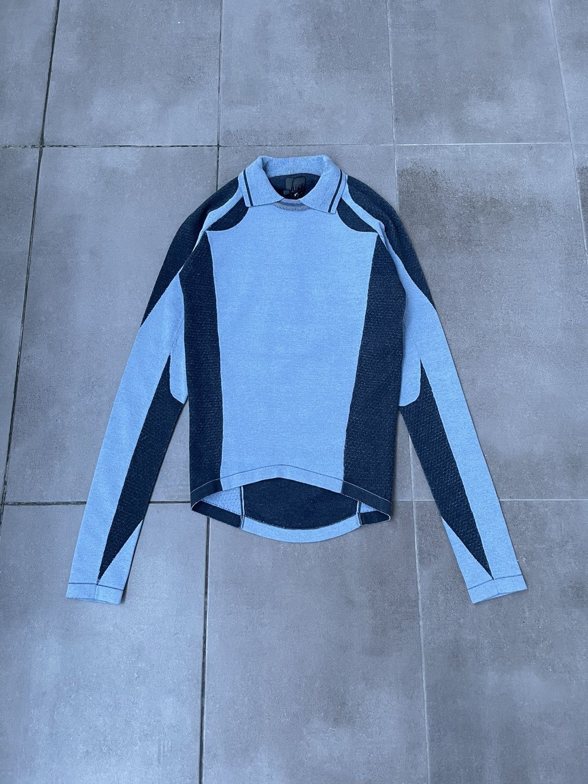 Saul Nash !DS! SS23 Saul Nash Blue Drop Stitch Polo Longsleeve Size US S / EU 44-46 / 1 - 7 Thumbnail