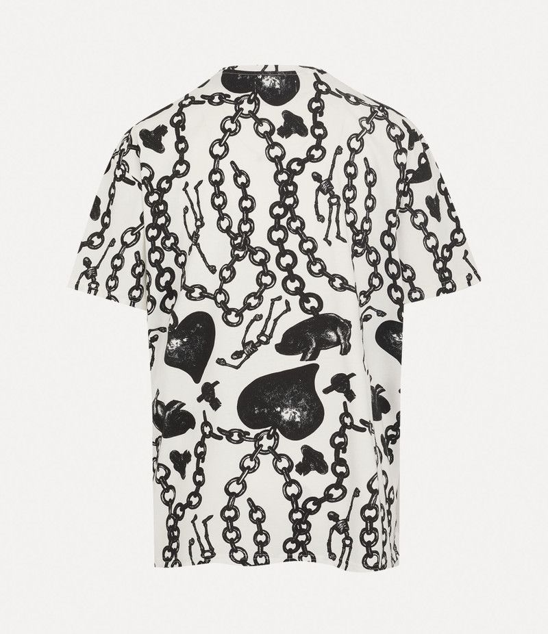 Vivienne Westwood o1srvl11e0326 Oversized T-Shirt in Black/White Size US XL / EU 56 / 4 - 2 Thumbnail