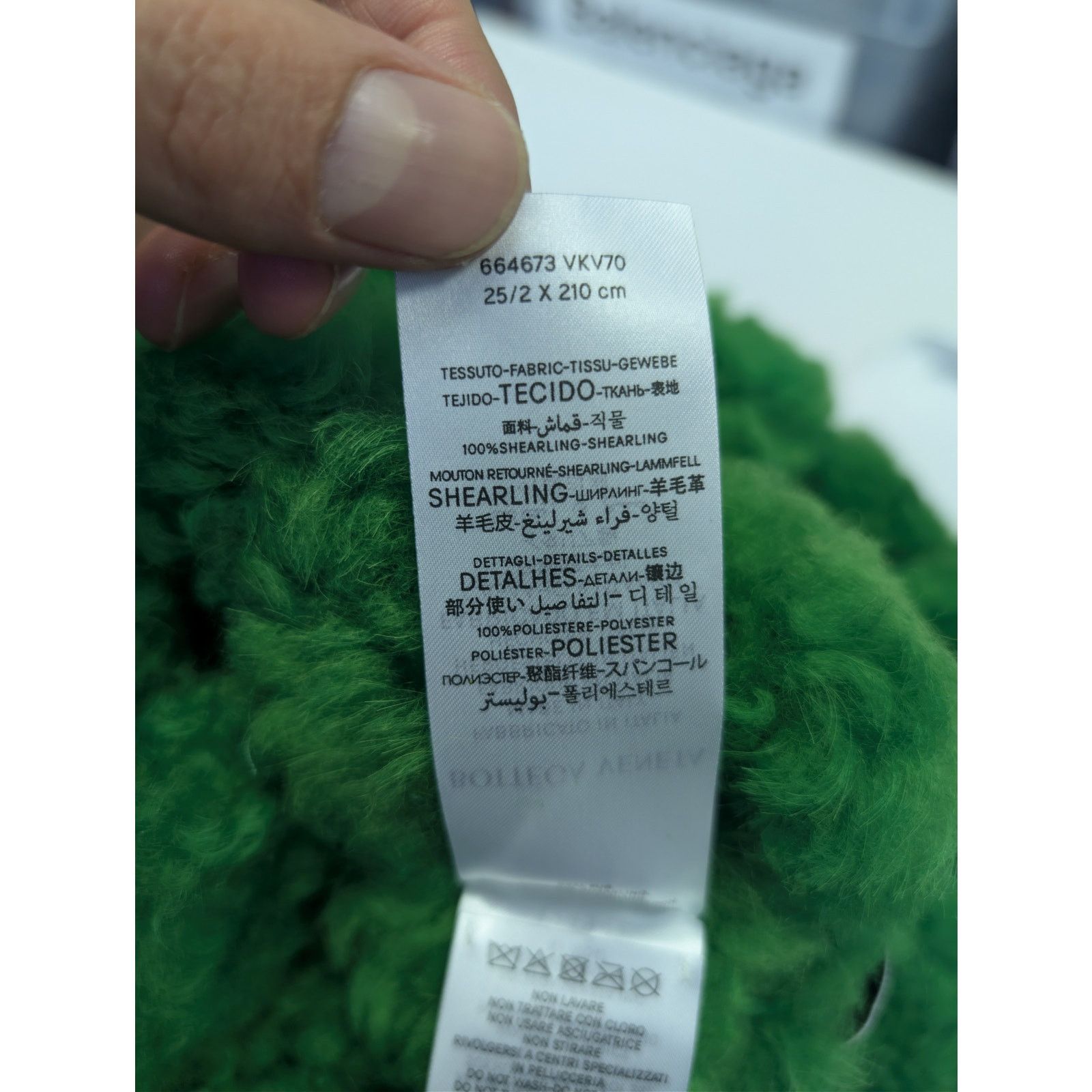 Bottega Veneta o1rshd1 Size: OS / Teddy Shearling Scarf Pompom in Green Size ONE SIZE - 15 Thumbnail