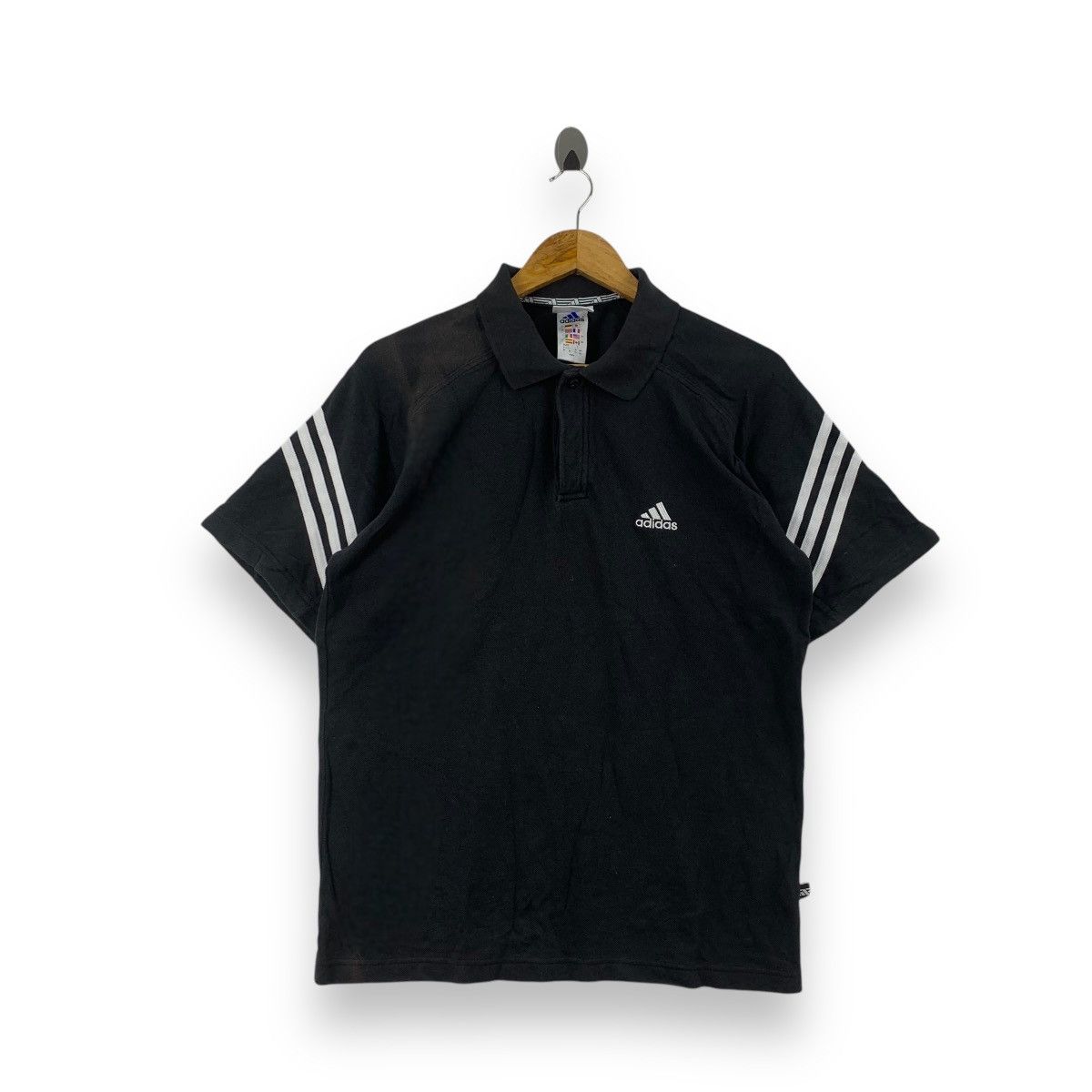 Adidas Vintage 90’ ADIDAS EQUIPMENT Natural Sun Faded Polo Tee Size US L / EU 52-54 / 3 - 1 Thumbnail