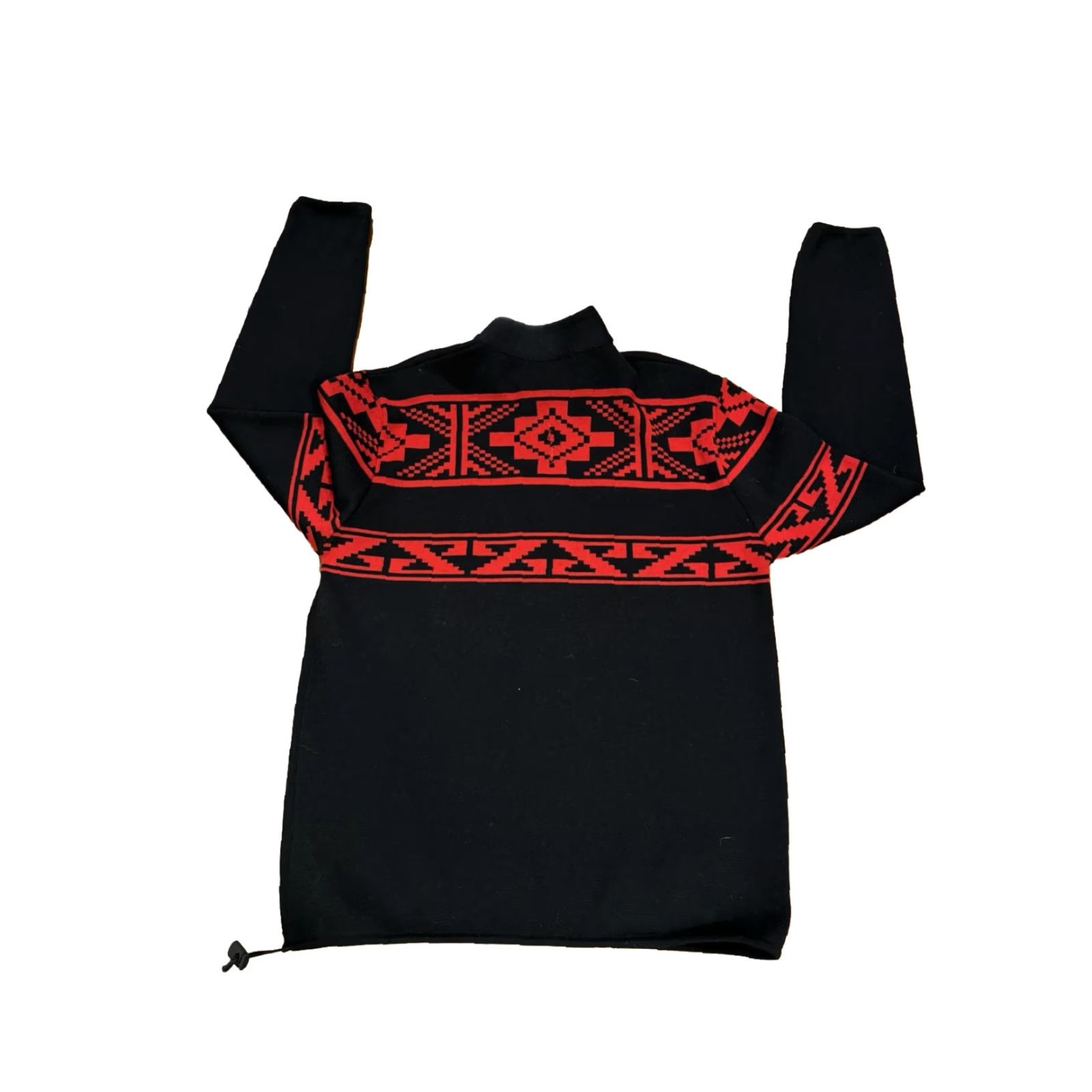 Polo Ralph Lauren VINTAGE Ralph Lauren RLX POLO SPORT Men Aztec Knit Black & Red Sweater M Wool Rare Size US M / EU 48-50 / 2 - 5 Thumbnail
