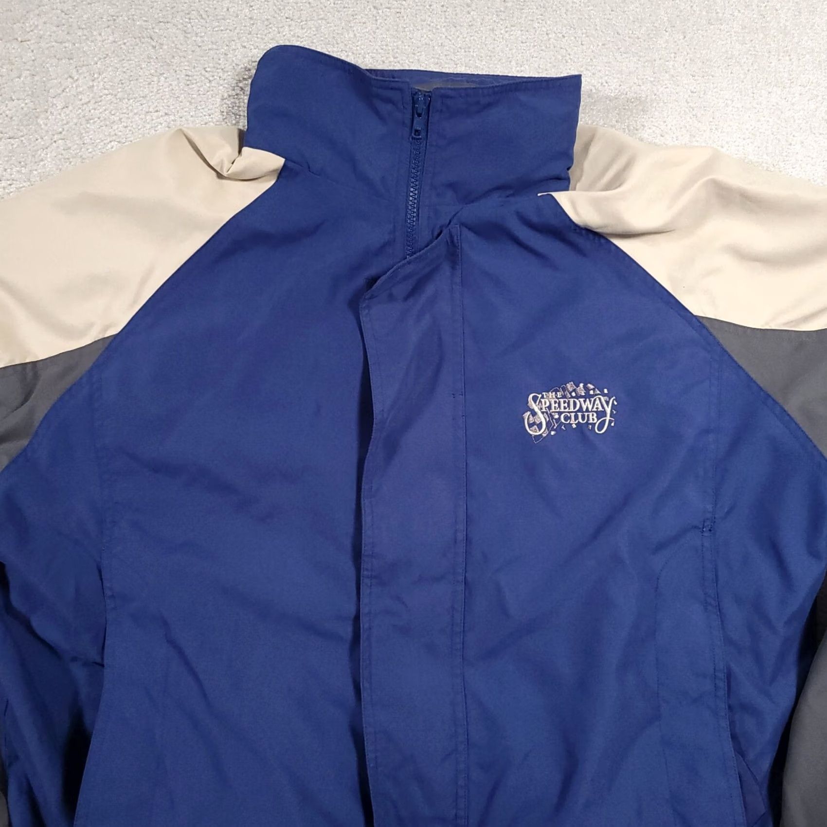 Vintage VINTAGE Winner Mate Jacket Bomber Hood Mens XL Blue The Speedway Club Jacket Size US XL / EU 56 / 4 - 3 Thumbnail