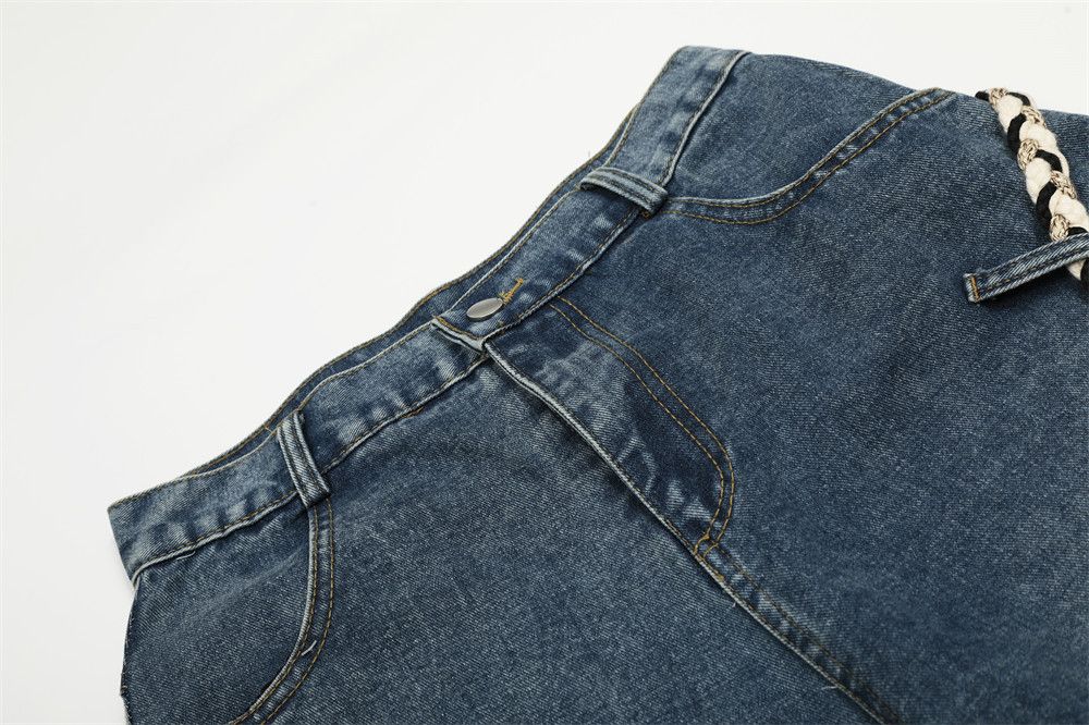 Jean Men's waistband distressed loose washed scimitar jeans Size US 32 / EU 48 - 3 Thumbnail