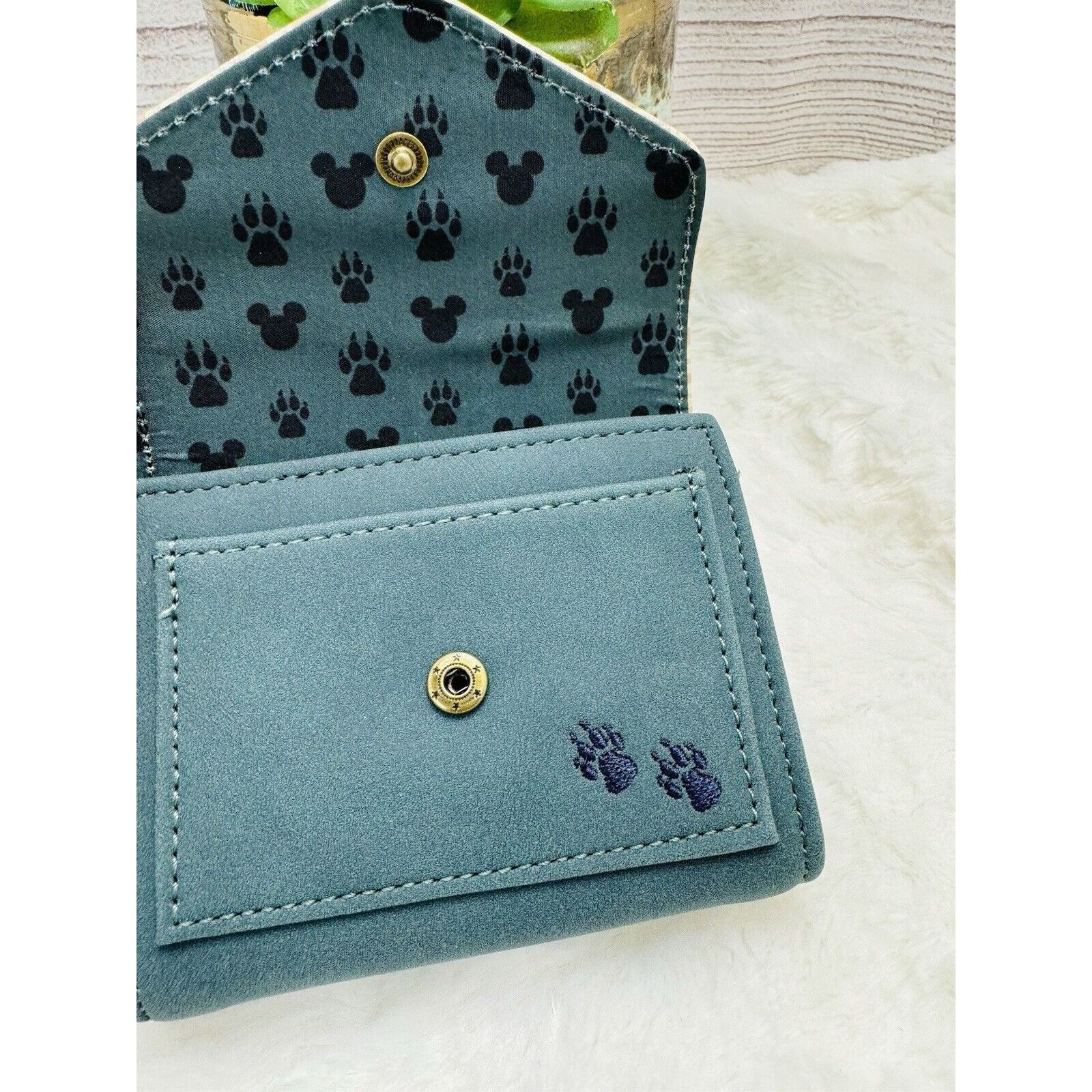 Disney Loungefly Disney Mickey Mouse Leopard Suede Small Wallet Box Size ONE SIZE - 3 Thumbnail