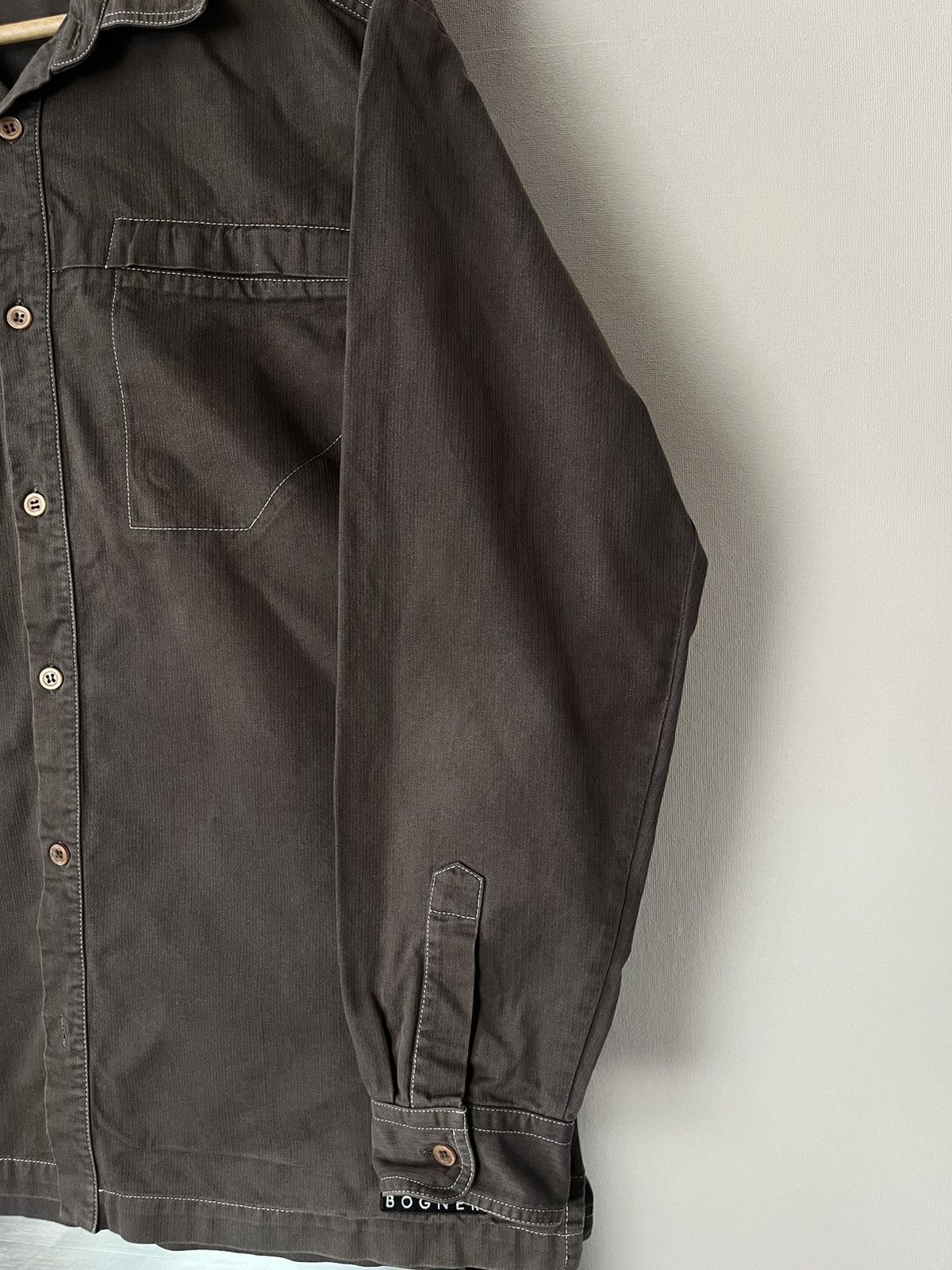 Bogner Vintage Bogner Ice&Fire rare Heavy Cotton shirt Brown Size US M / EU 48-50 / 2 - 2 Thumbnail